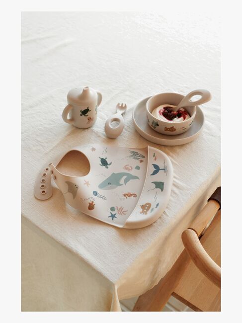 LIEWOOD Tilda Lätzchen mit Print 2er-Pack, Sea Creature/Sandy