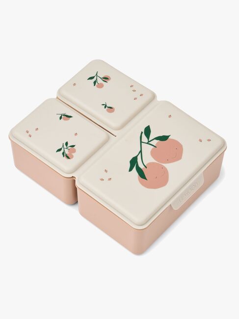 LIEWOOD Driss Gemusterte Brotdose, Peach Me/Sea Shell