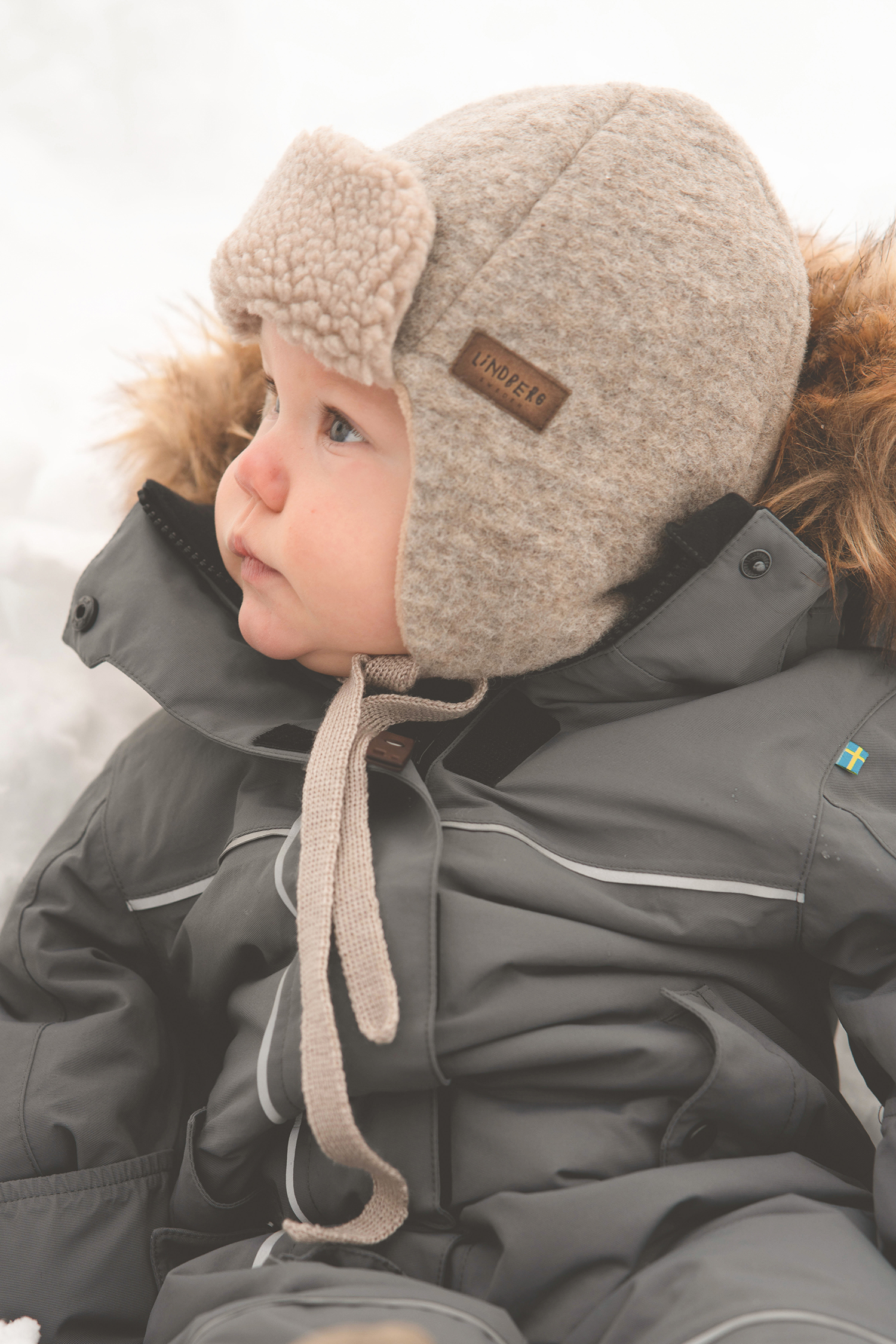Lindberg Lappland Mütze Wollmischung, Beige, 52-54