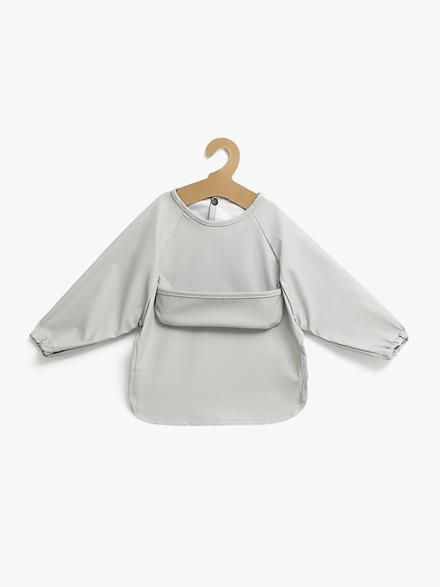 Beemoo CARE Bib Langärmliges Lätzchen, Light Grey