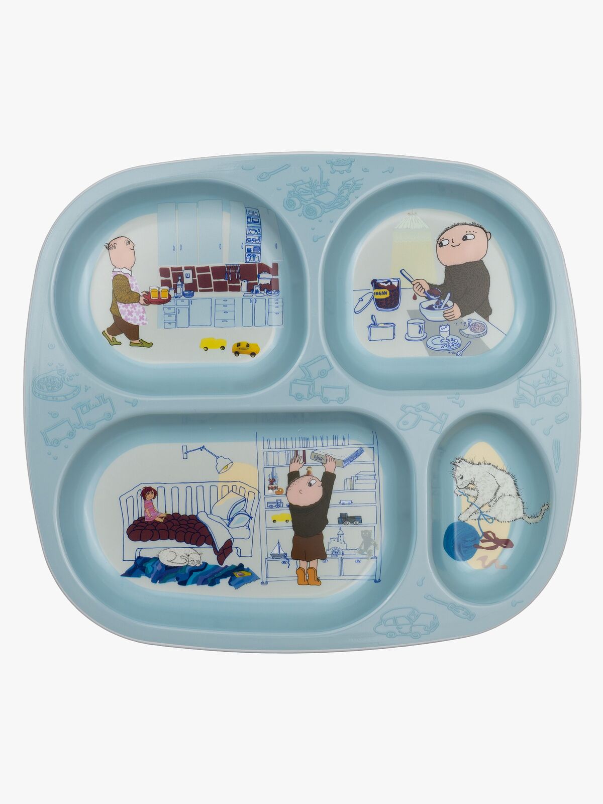 Willi Wiberg Unterteilter Teller