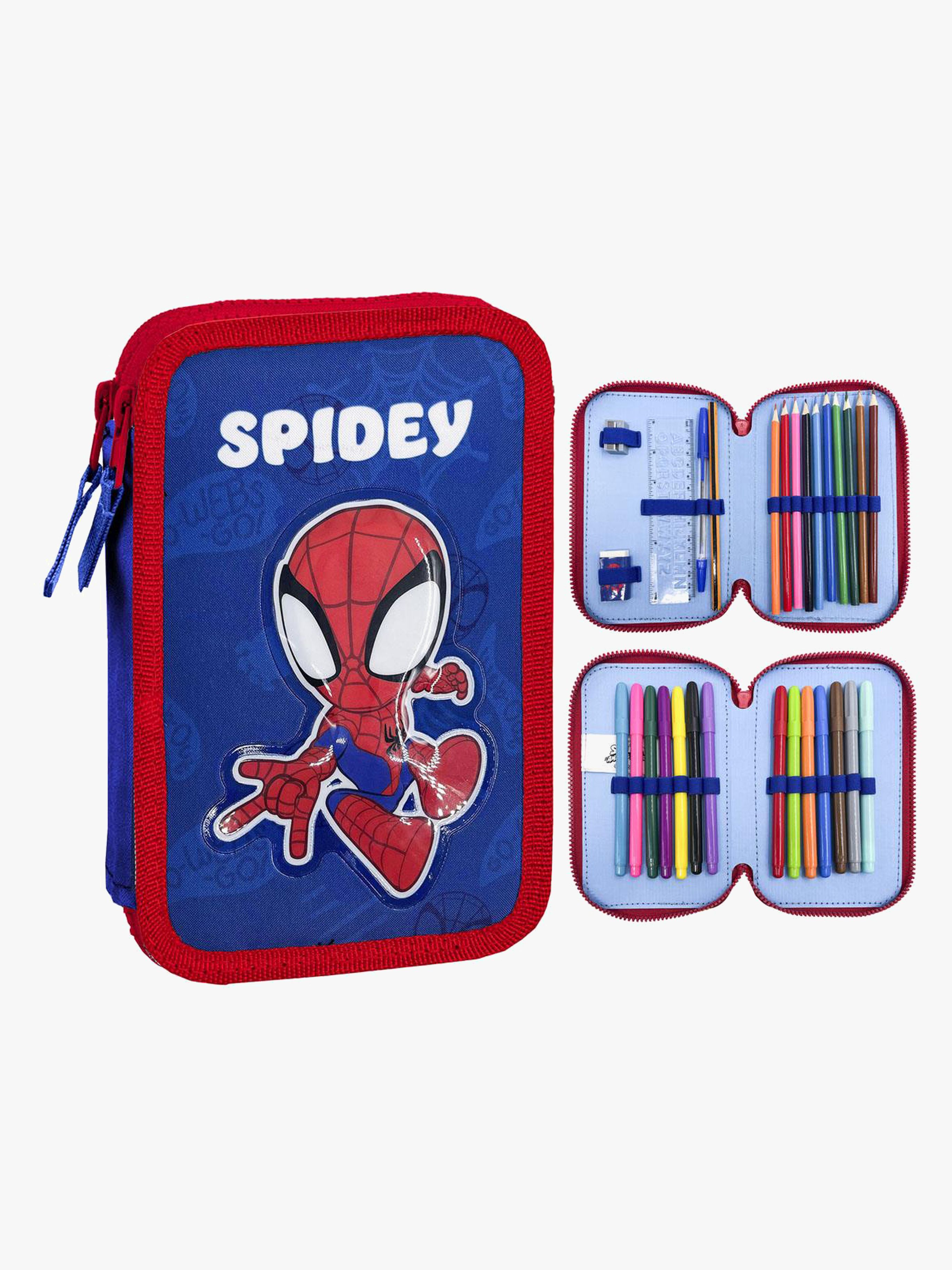 Spidey And His Amazing Friends Doppel-Federmäppchen, Blau/Rot