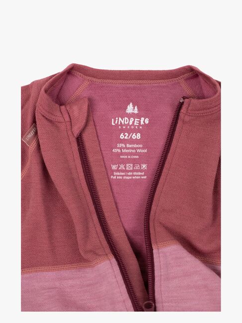 Lindberg Bamboo Merino Thermounterwäsche Overall, Blush/Rose