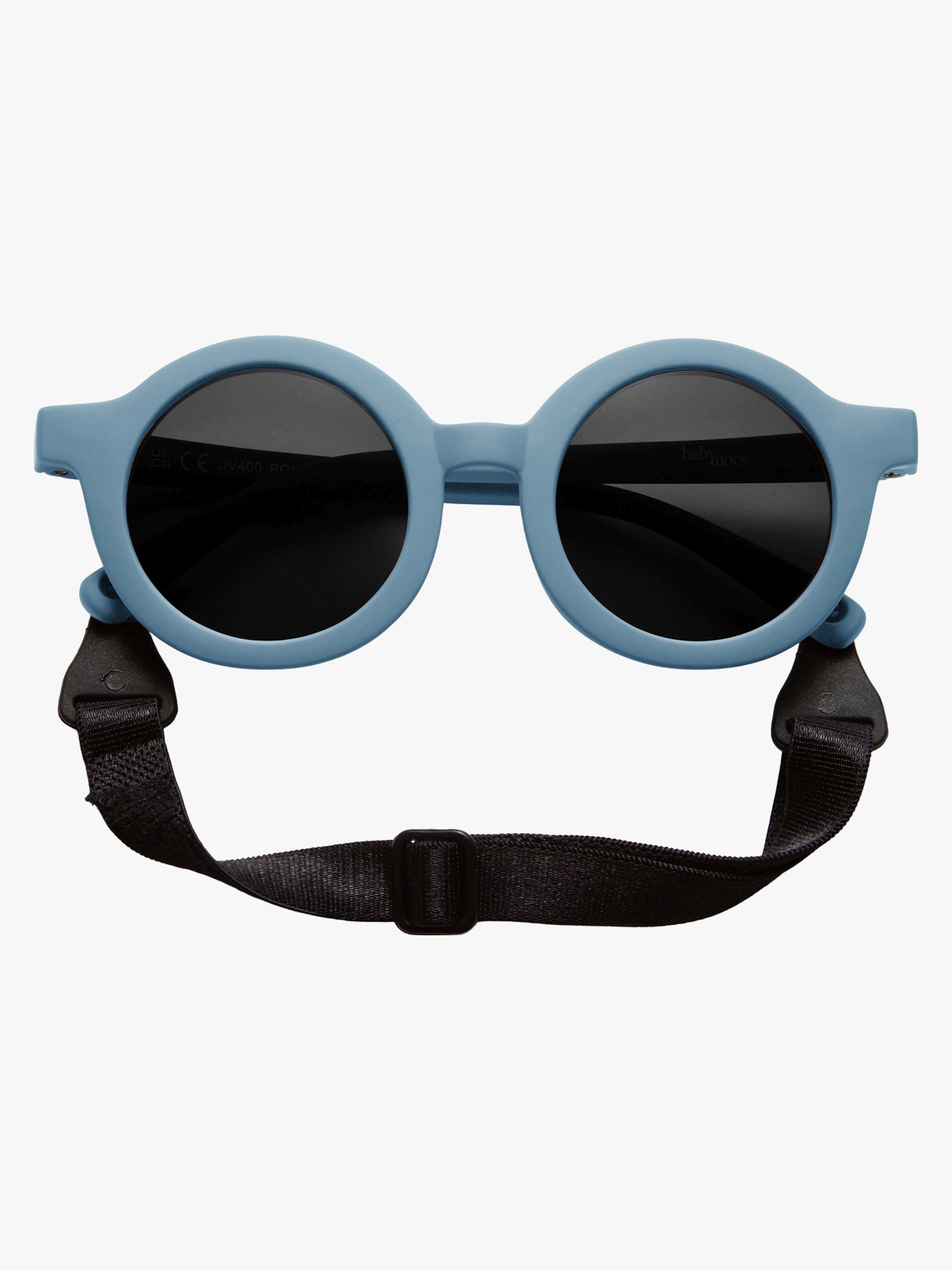 BabyMocs Signature Soft Biegbare Sonnenbrille Breakproof, Blau, 0-18 Monate