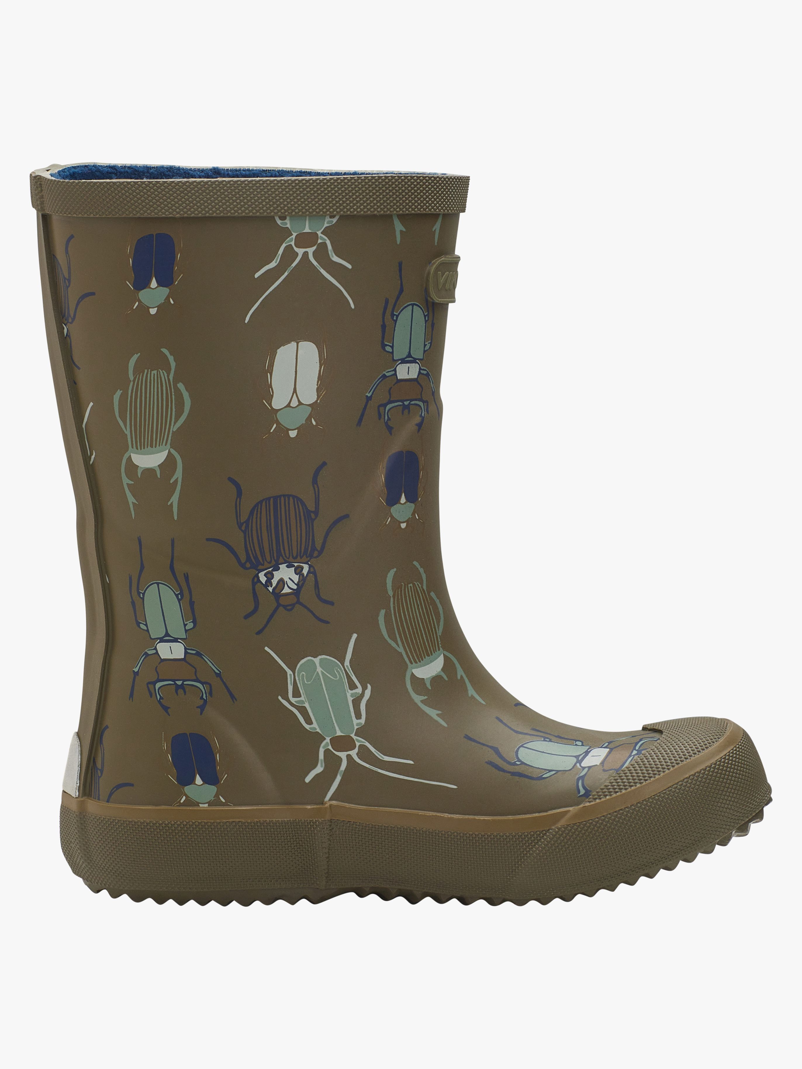 Viking Indie Print Gummistiefel, Khaki/Linen, 22, Kindergummistiefel, Kinderstiefel, Gummistiefel kinder, Kids