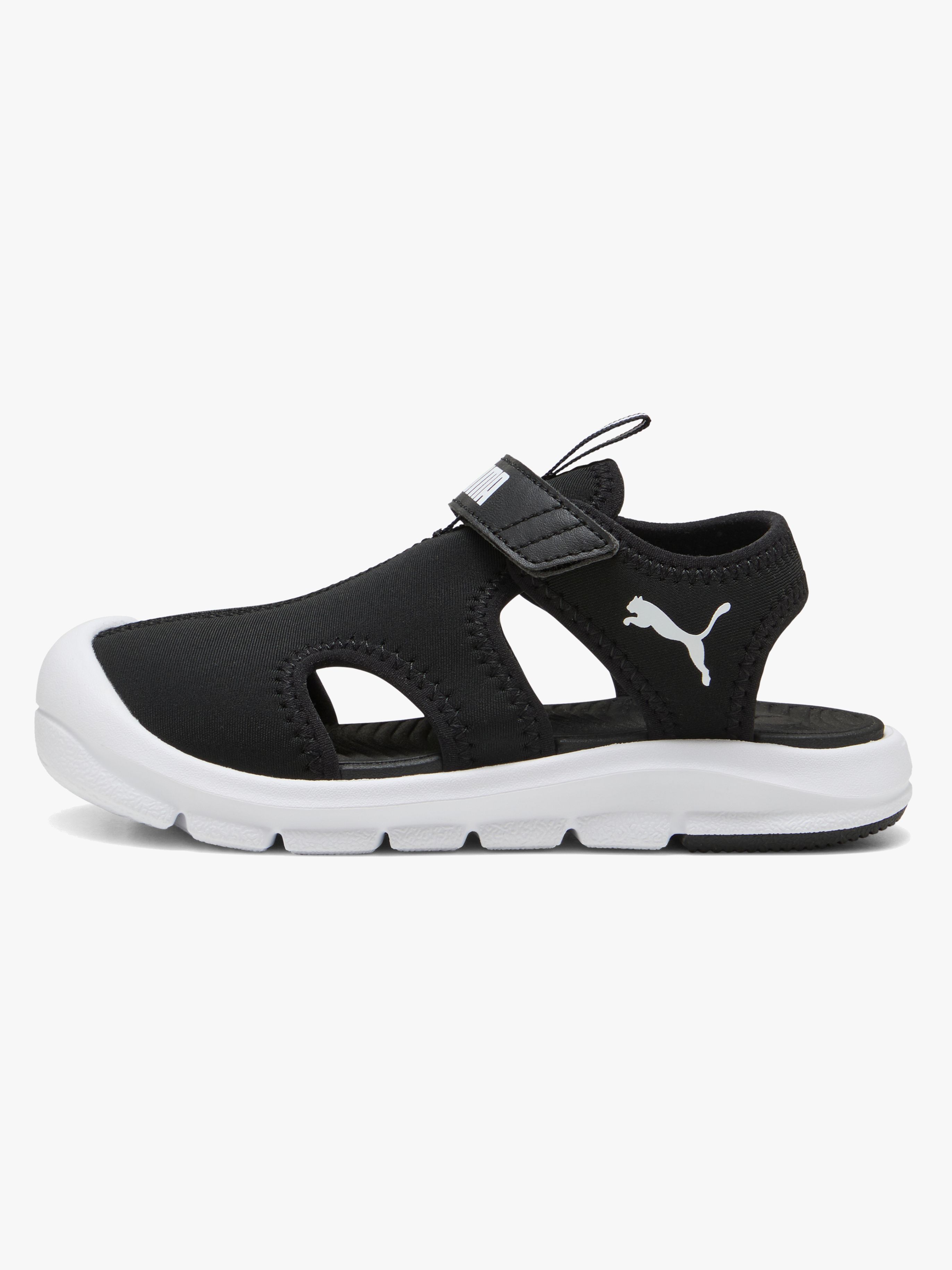 Puma Fun Racer V Infant Kinder Sandalen, Black/White, 20