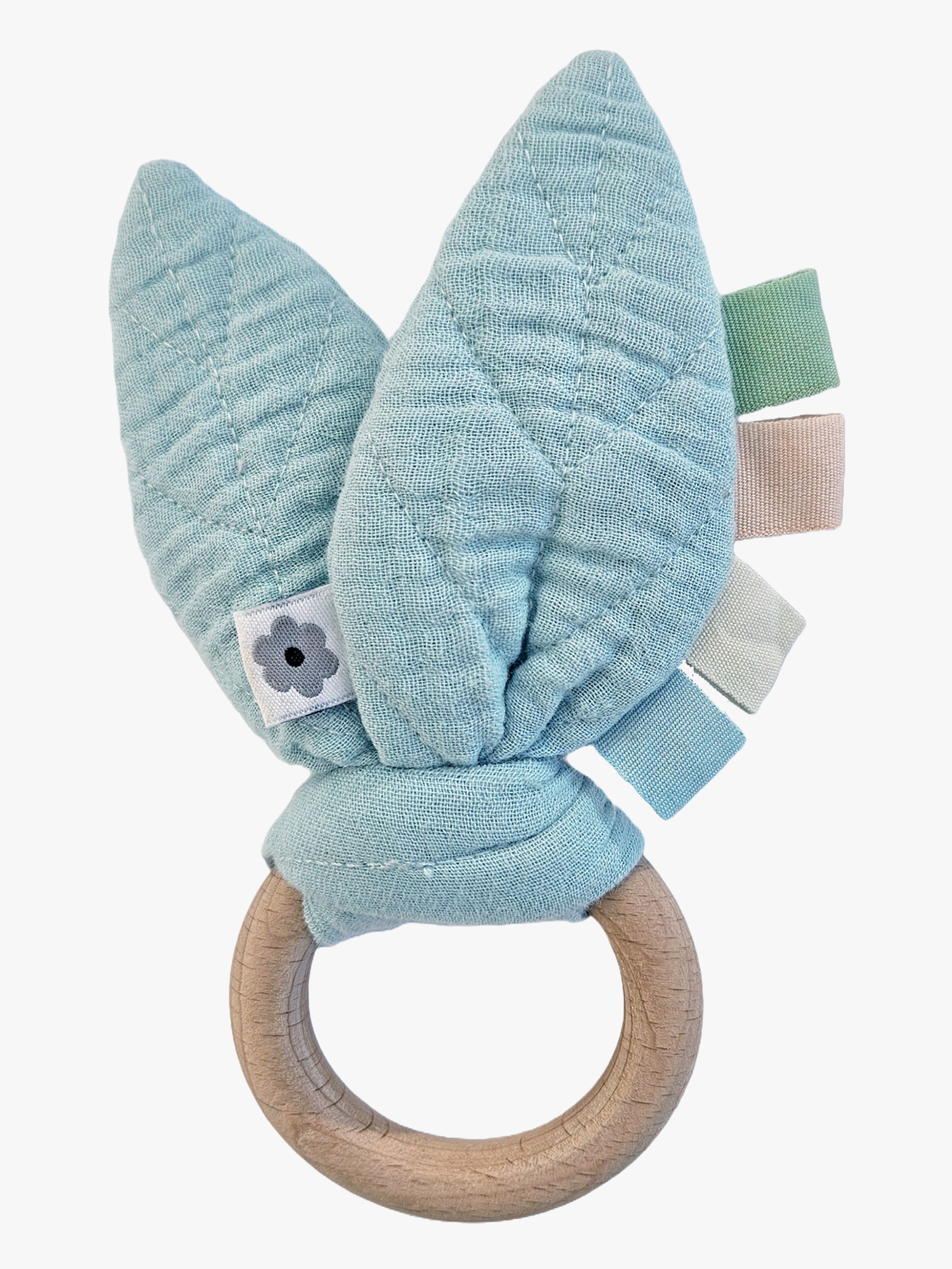 Summerville Organic Aktivitätsspielzeug Raschelndes Blatt, Ice Blue, Babyspielzeug