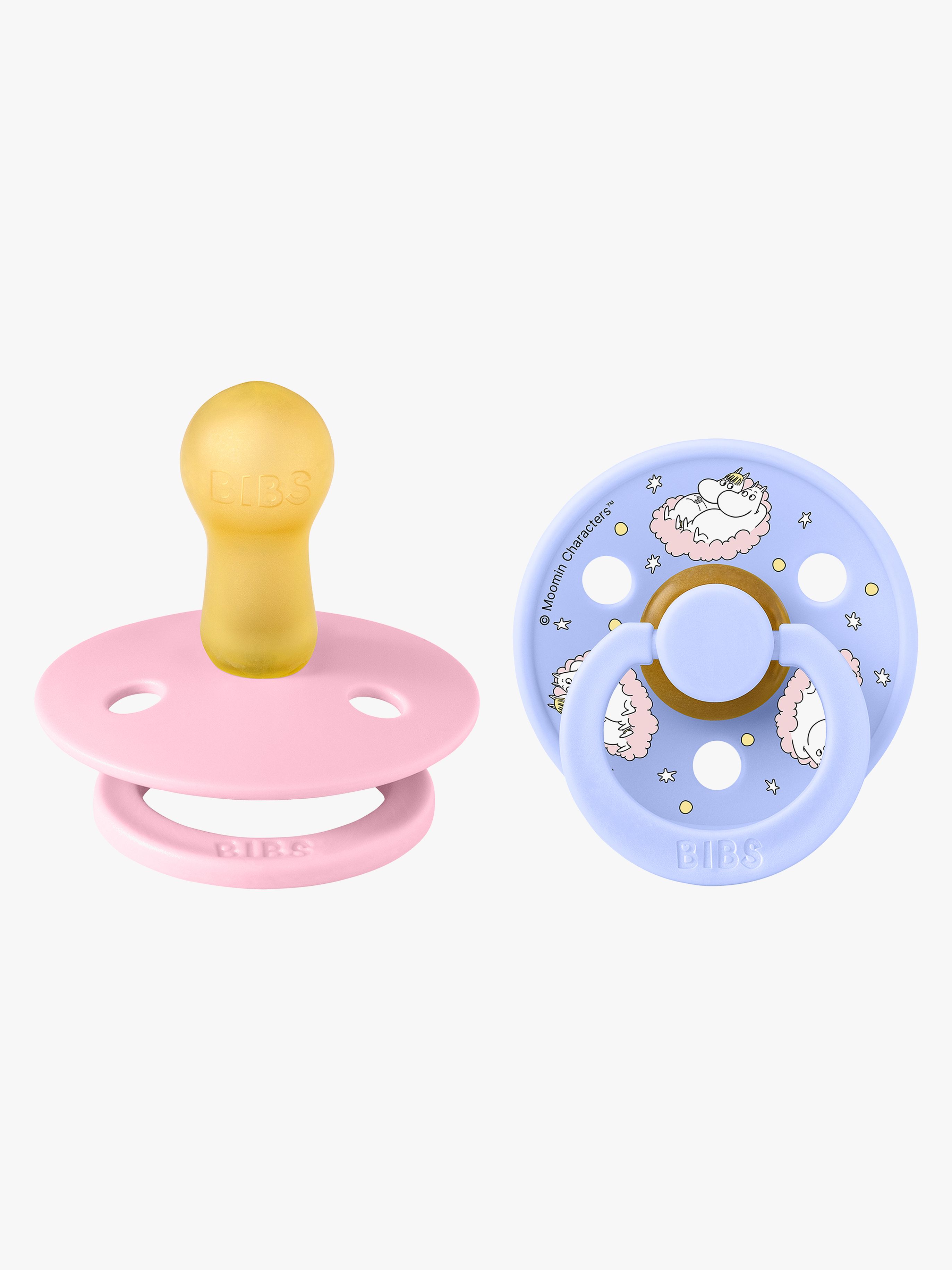 x Moomin Colour Dreaming Schnuller 2er-Pack Latex Größe 2, Baby Pink