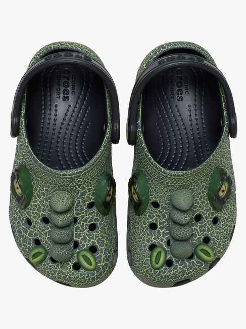 Crocs Classic IAM Scary Dino Kids Sandalen, Schwarz