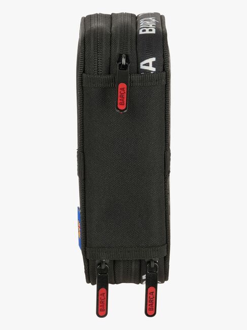 FC Barcelona Gefülltes Dreifach-Federmäppchen 37 Teile, Schwarz