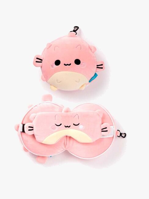 Relaxeazzz Plüsch Adoramals Reisekissen & Schlafmaske, Puff The Puffer Fish CUSHMask-354-4817_1.jpg