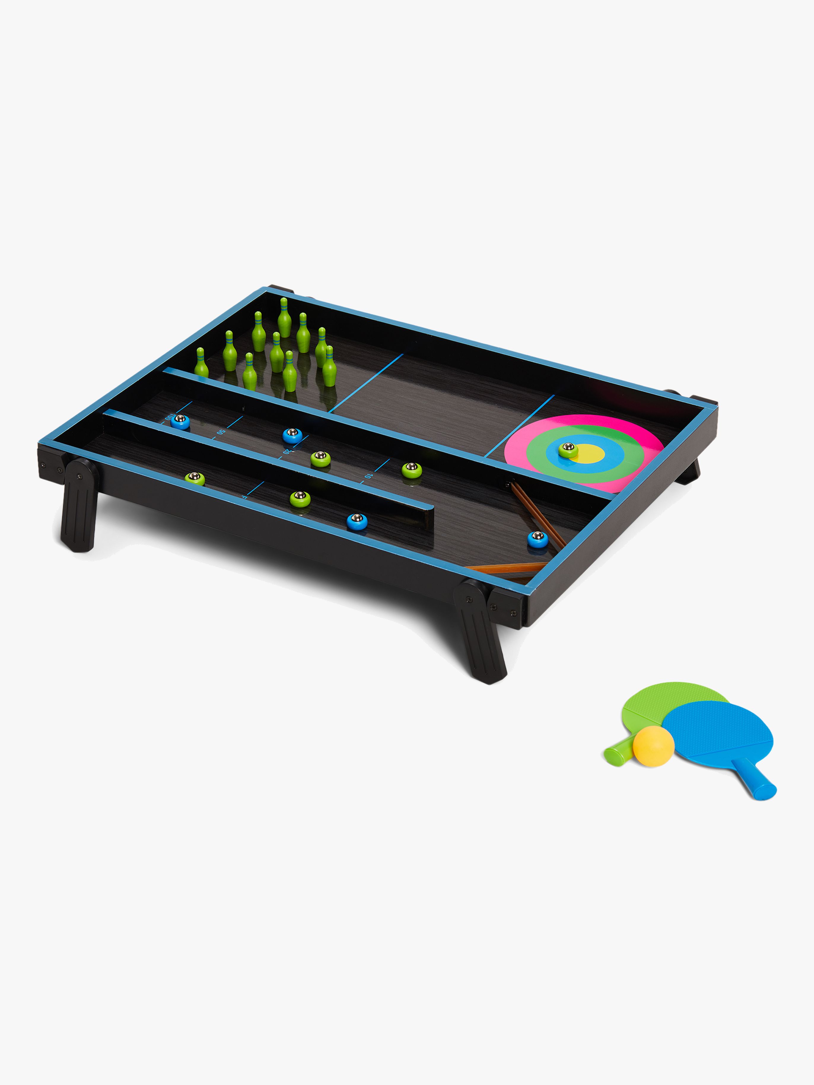 Pinepeak Spieltisch 4-in-1, Neon/Schwarz