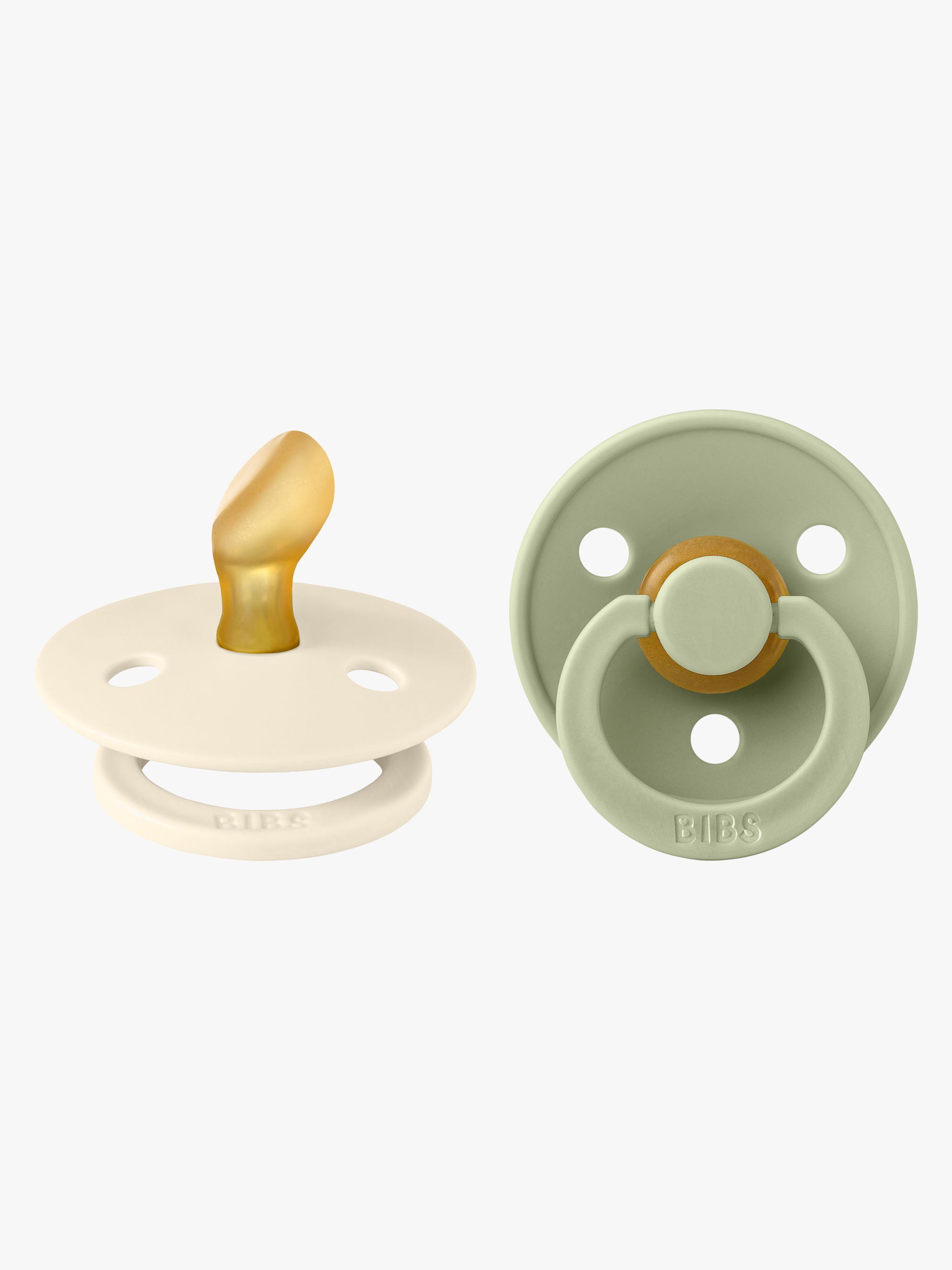 BIBS Colour Schnuller 2er-Pack Latex Gr.1, Ivory/Sage