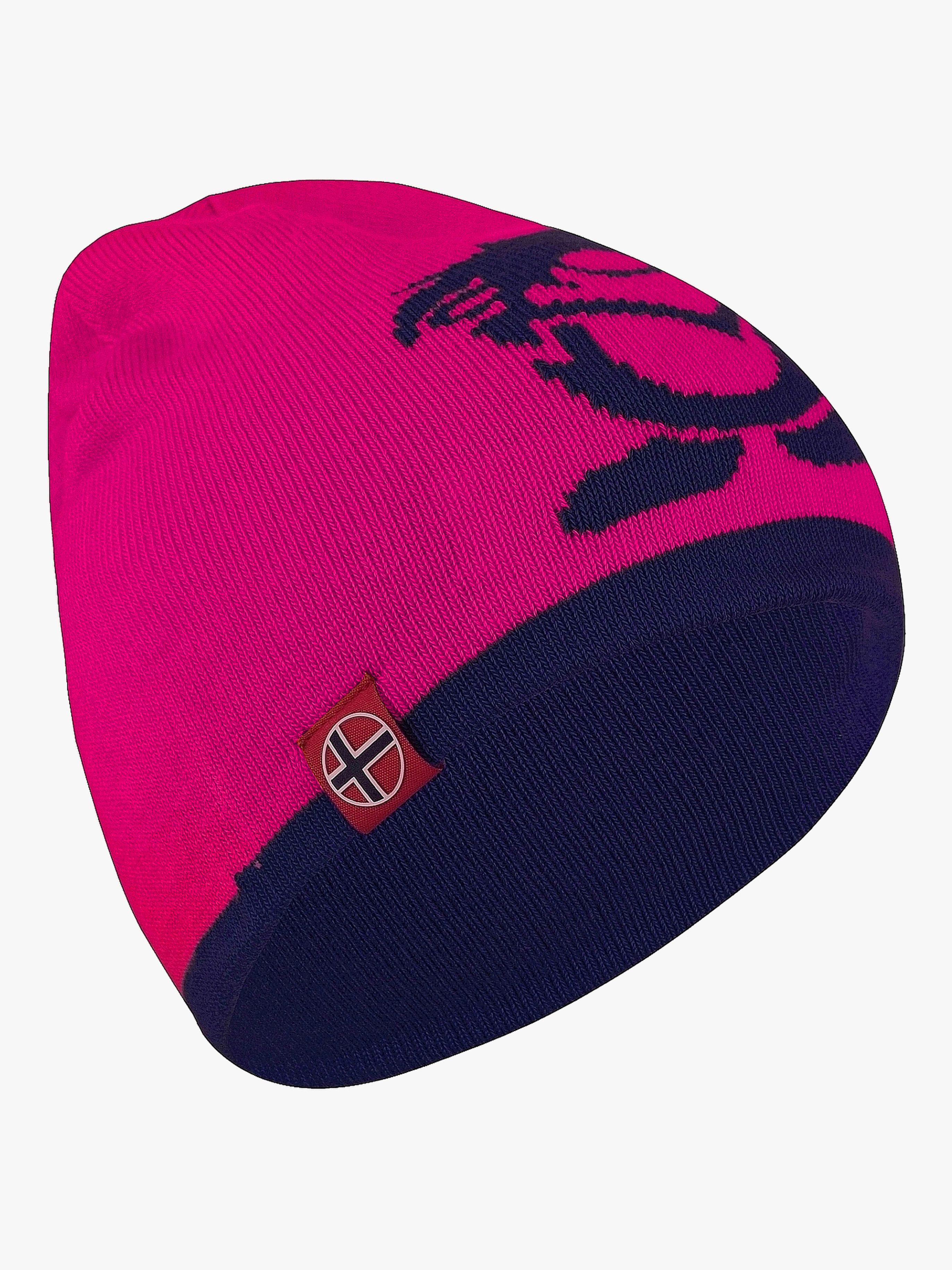 Trollkids Trollmütze, Navy/Magenta, Größe 50