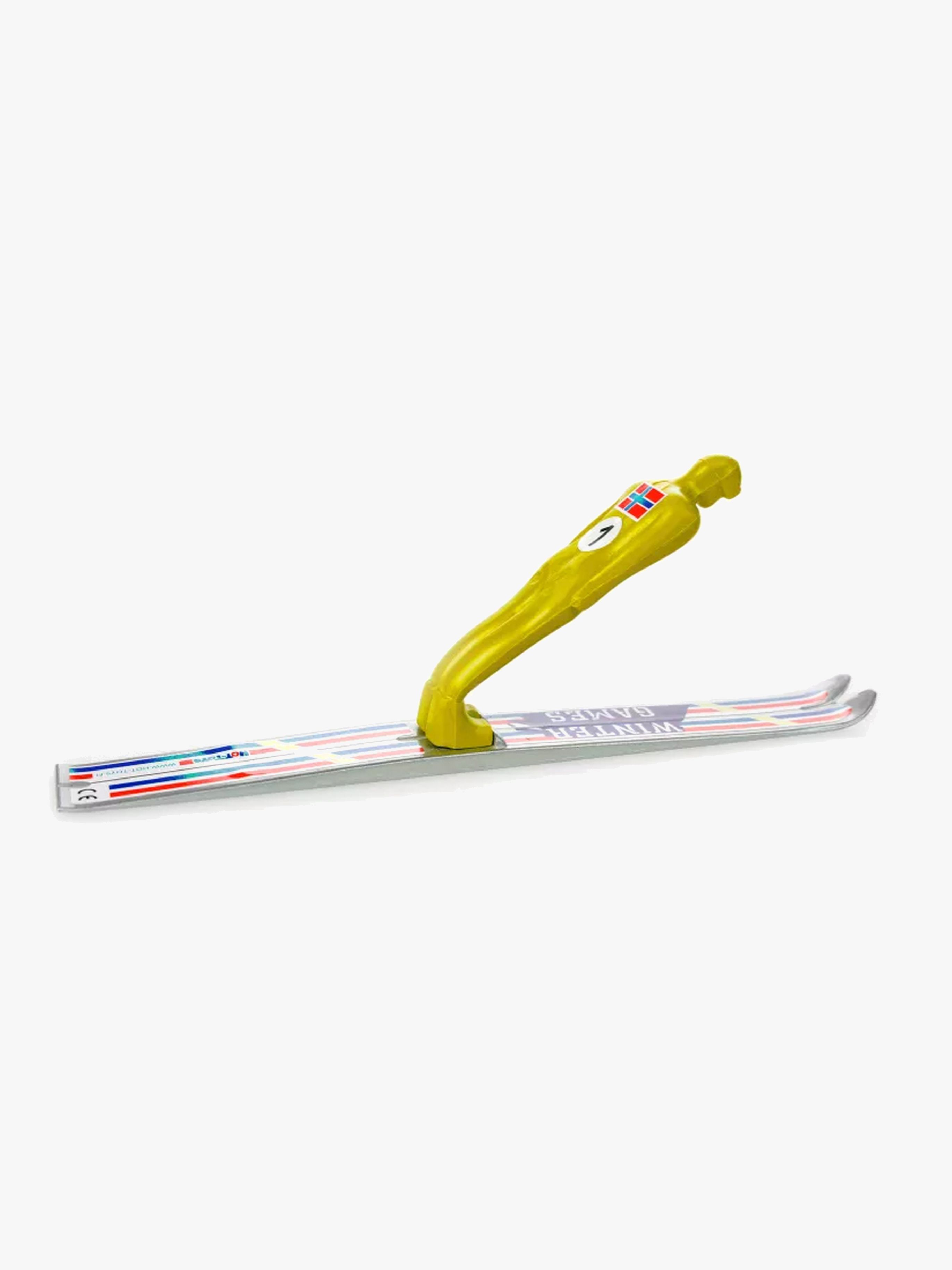 Skispringer Figur 21 cm, Gelb