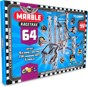 Marble Racetrax Grand Prix Kugelbahn-Set 64 Bögen