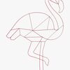 POPP Wanddekoration Flamingo, Rot