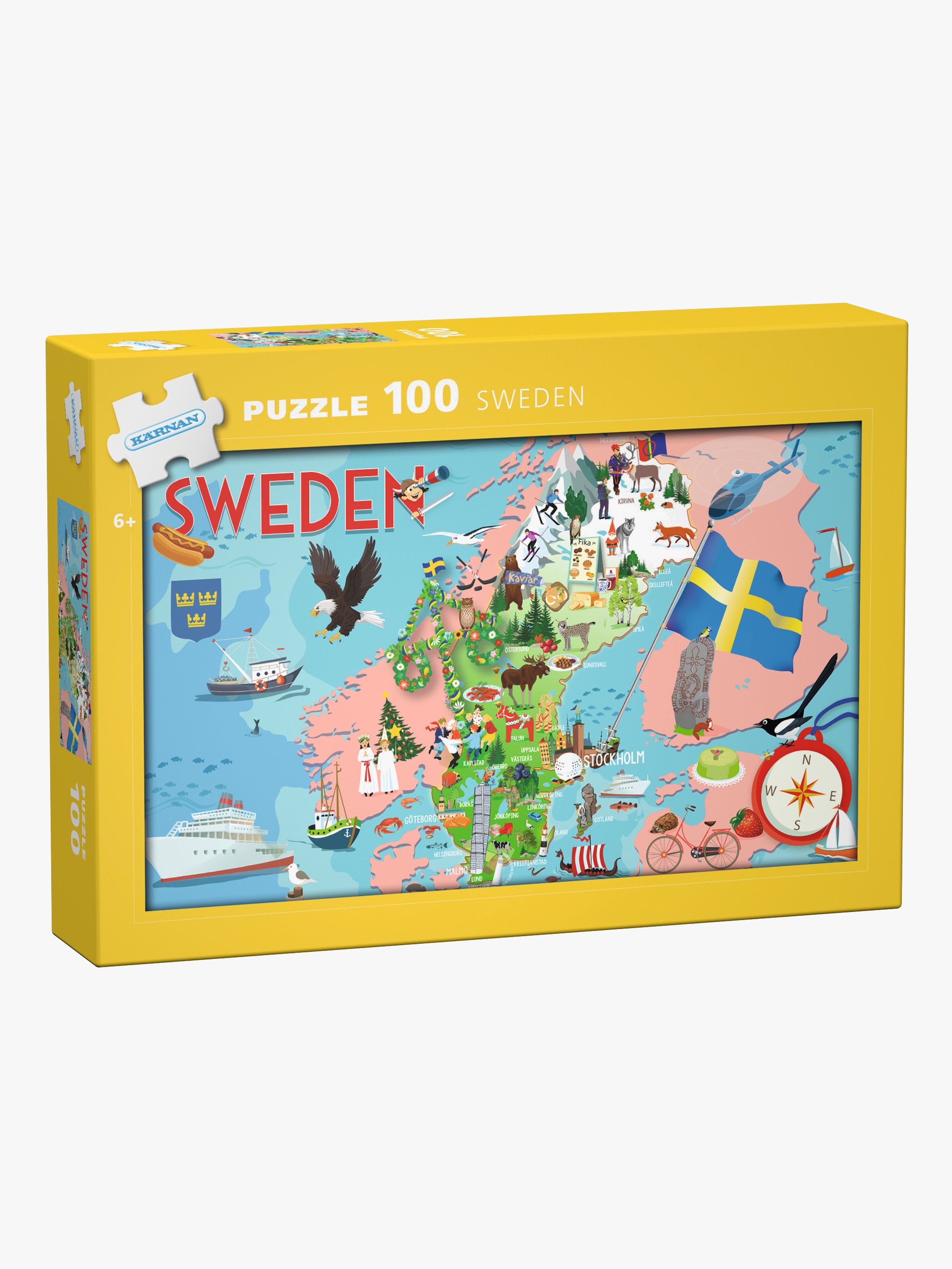 Kärnan Puzzle Schweden, 100 Teile