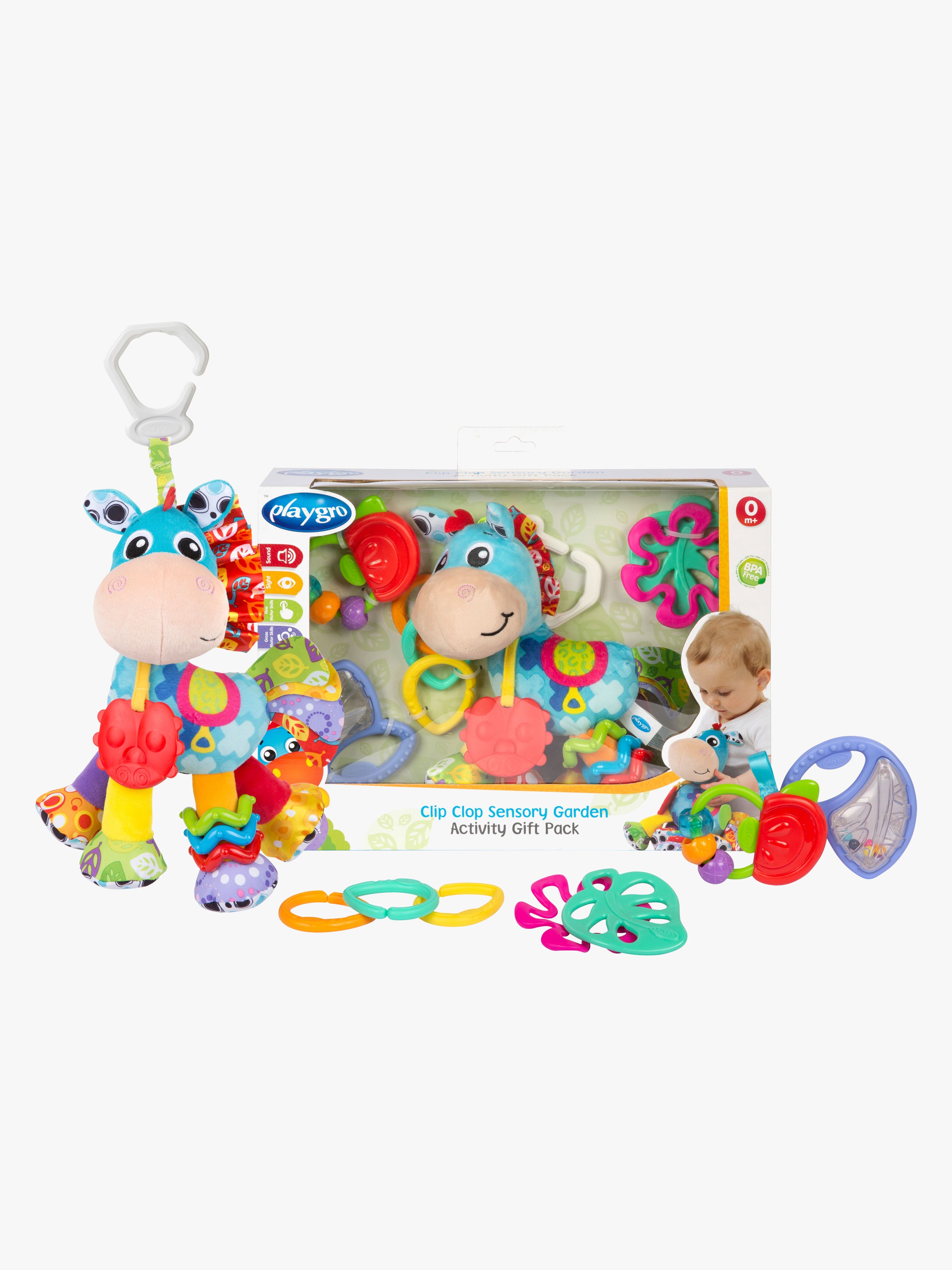 PlayGro Clip Clop Sensory Garden Aktivitätsspielsachen, Babyspielzeug