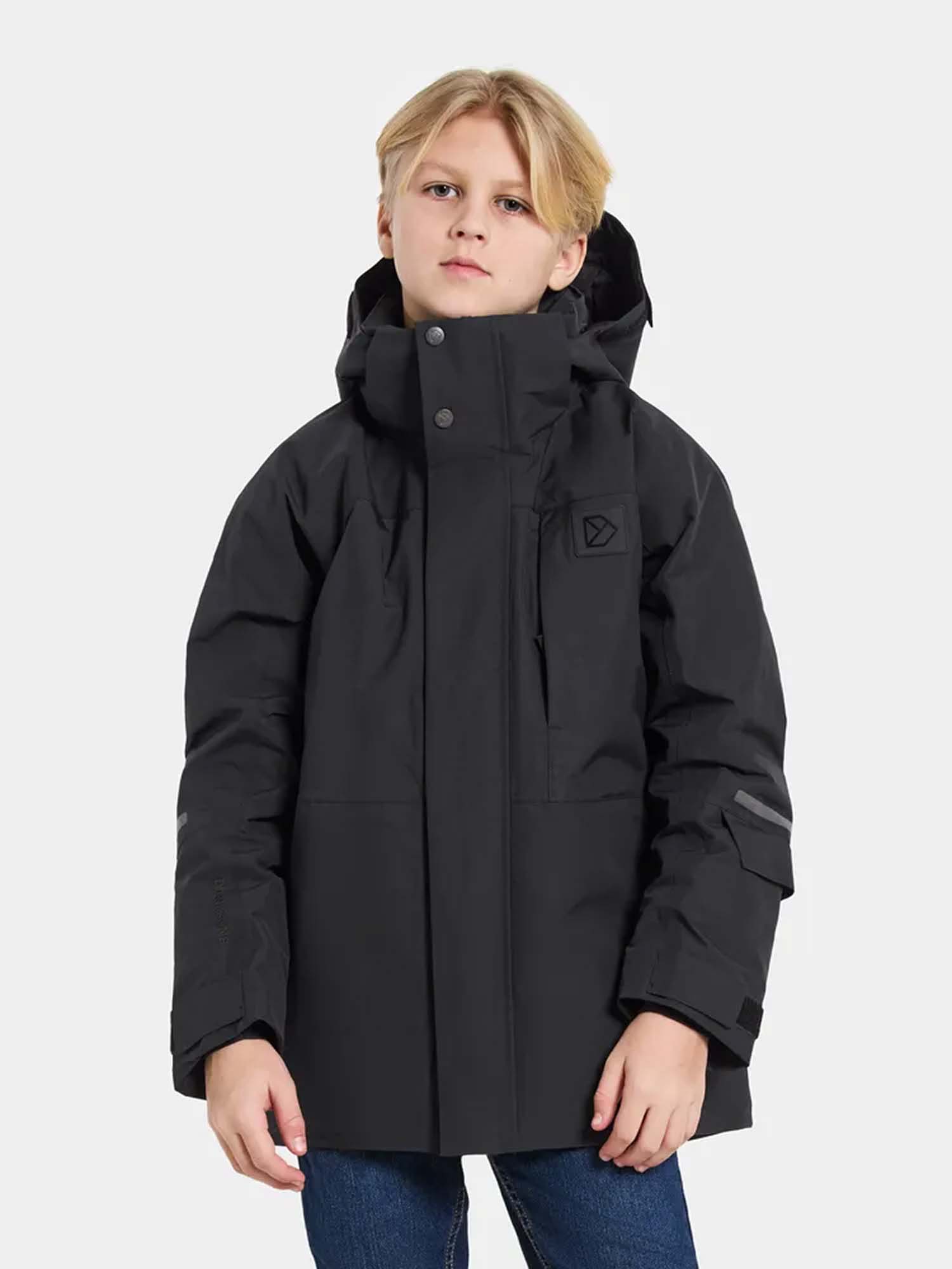 Didriksons Gabbro Winterjacke, Schwarz, 170