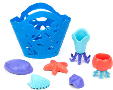 Green Toys Strandset 7 Teile, Blau