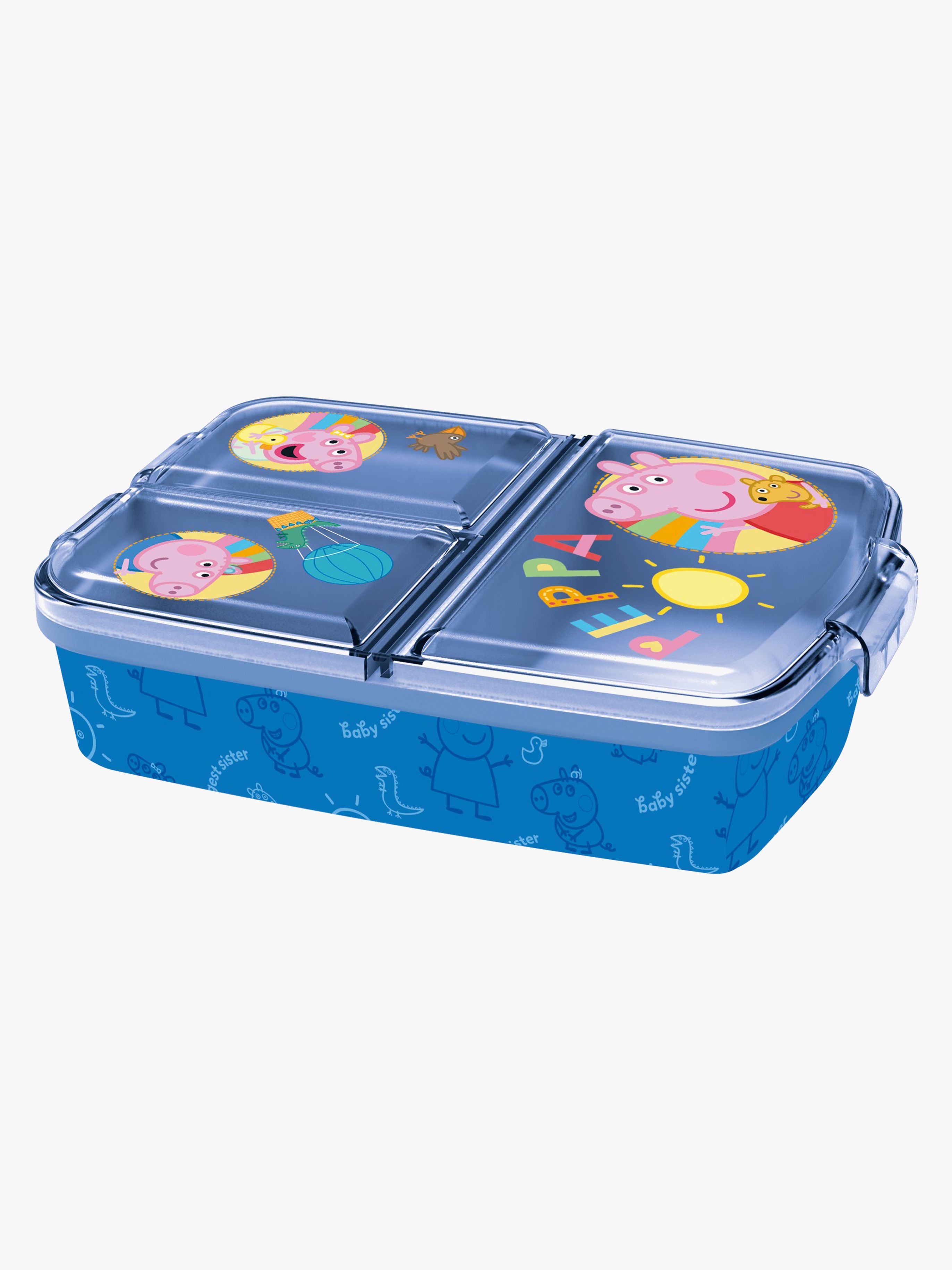 Peppa Wutz Brotdose mit Fach, Blau