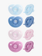 Philips Avent Soothie Schnuller 0–6m 2er-Pack, Rosa/Blau Gemischt