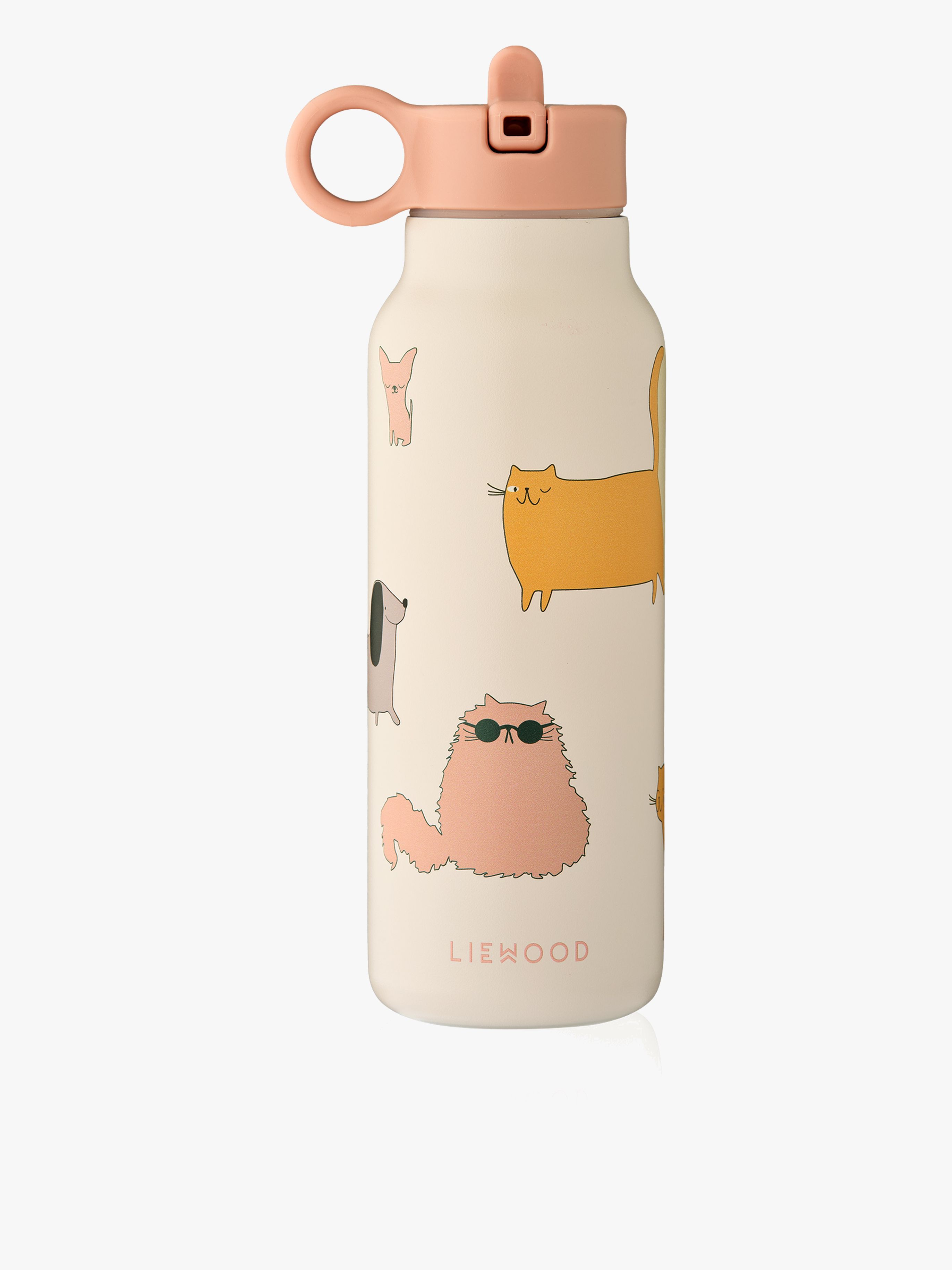 LIEWOOD Falk Trinkflasche 350 ml, Cats &  Dogs/Sandy