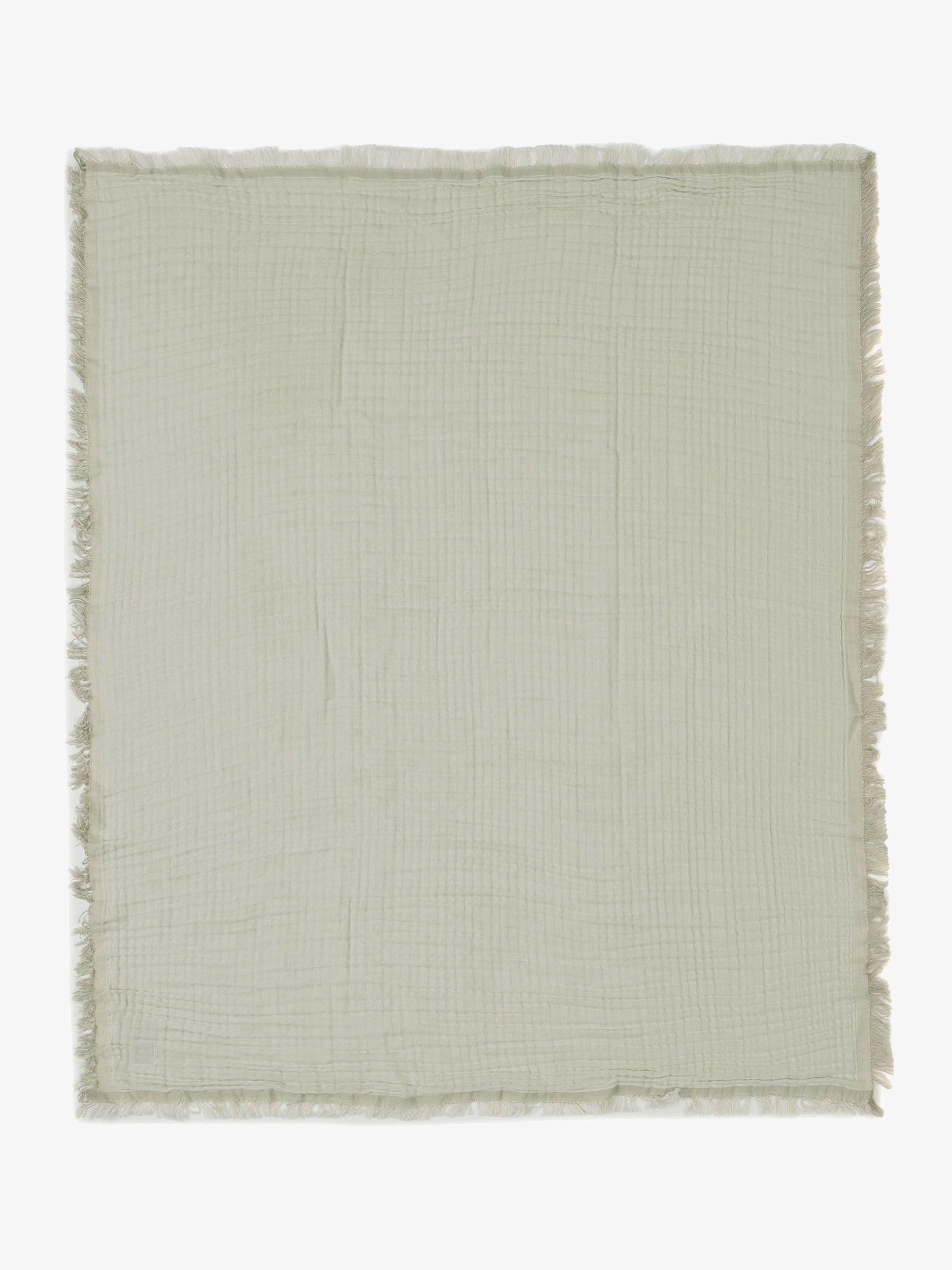 Jollein Musselintuch Fringe, Olive Green/Ivory