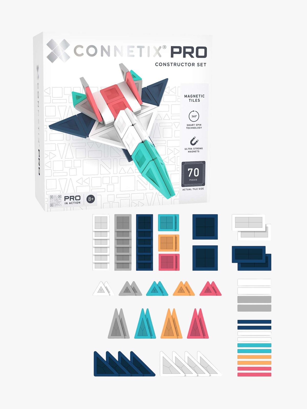 Connetix Magnetische Bauteile Pro Constructor 70 Teile