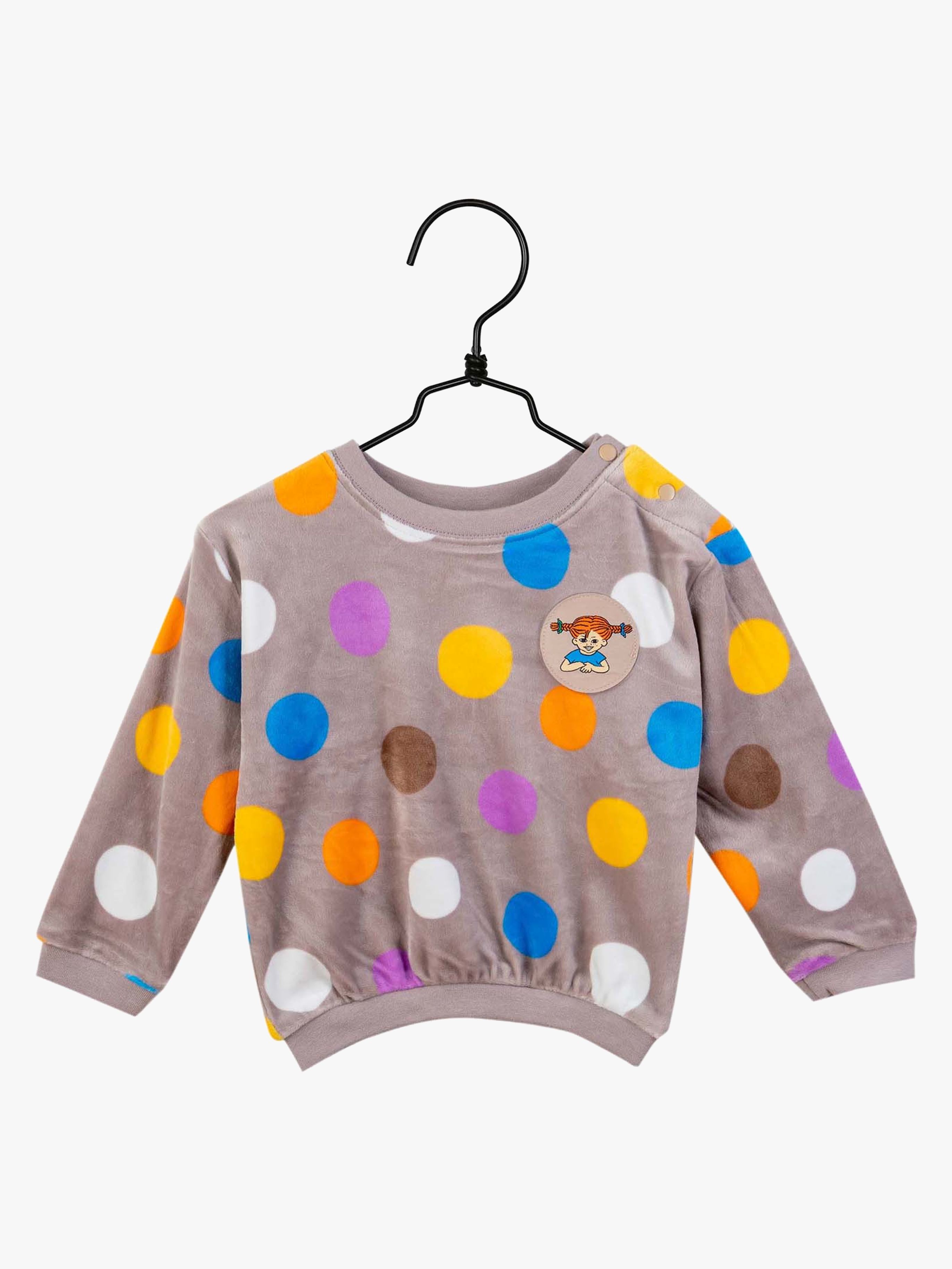 Bubbles Velour Pullover, Beige