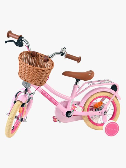 Volare Excellent Fahrrad mit Korb 12 Zoll, Rosa