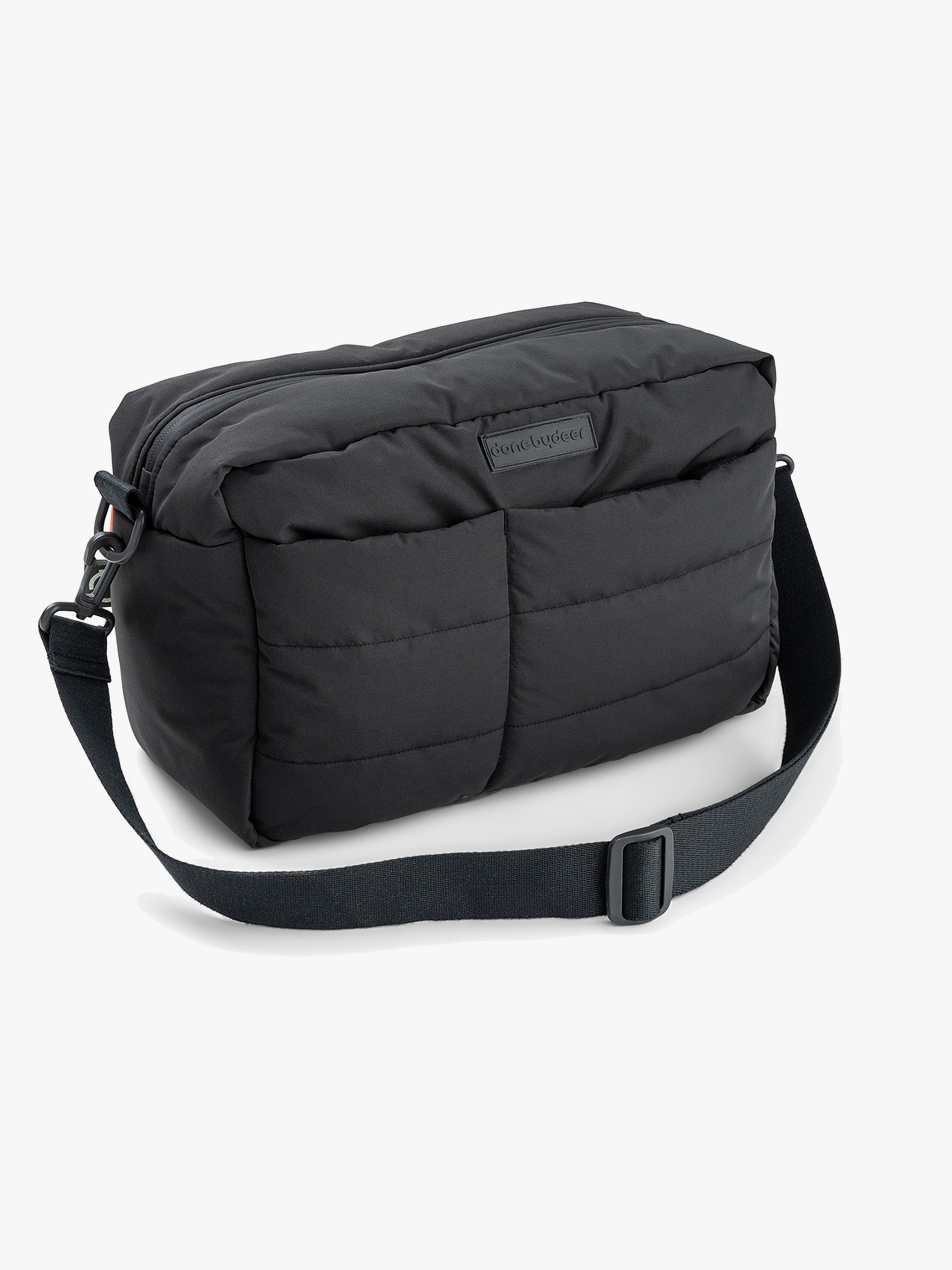 Done By Deer Gesteppte Wickeltasche mit Kinderwagenhaken, Black
