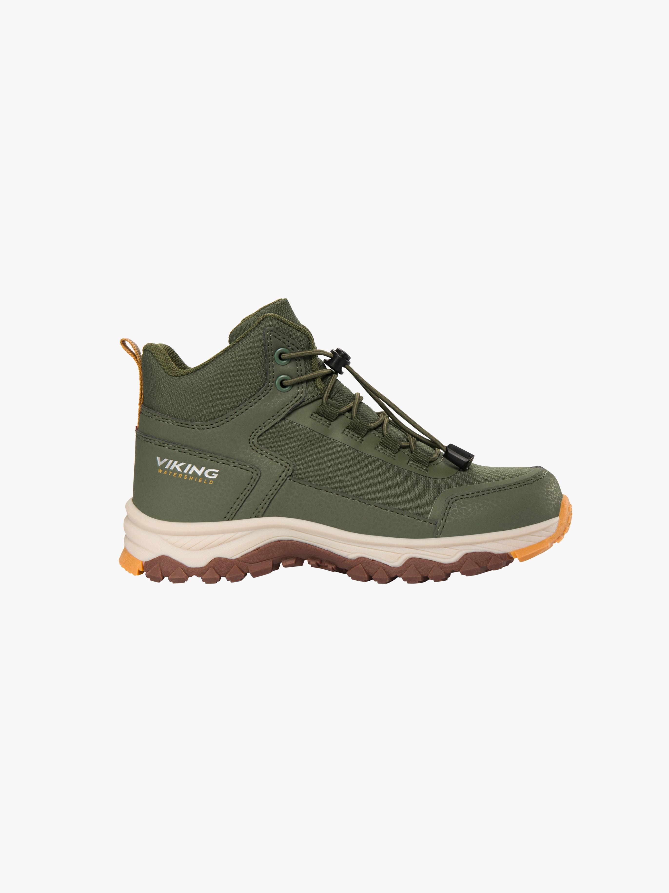 Viking Akkarvik Mid SL WP Gefütterte Kinder Sneaker, Green, 30, Kinderschuhe