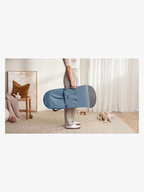 BabyBjörn Bliss Babywippe Gewebt Mélange, Blau