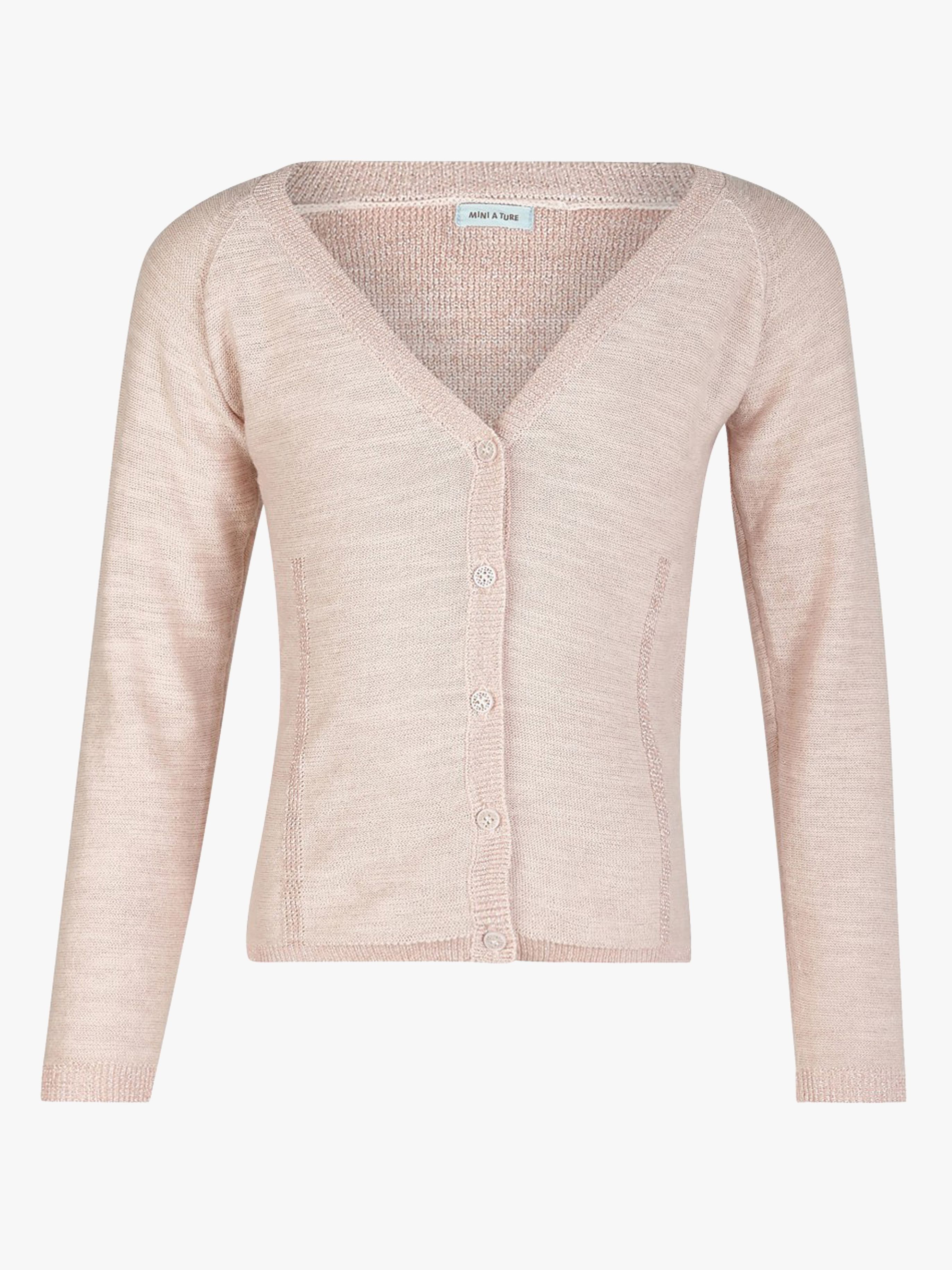 MINI A TURE Beline Strickjacke, Pearl Blush, Größe 80