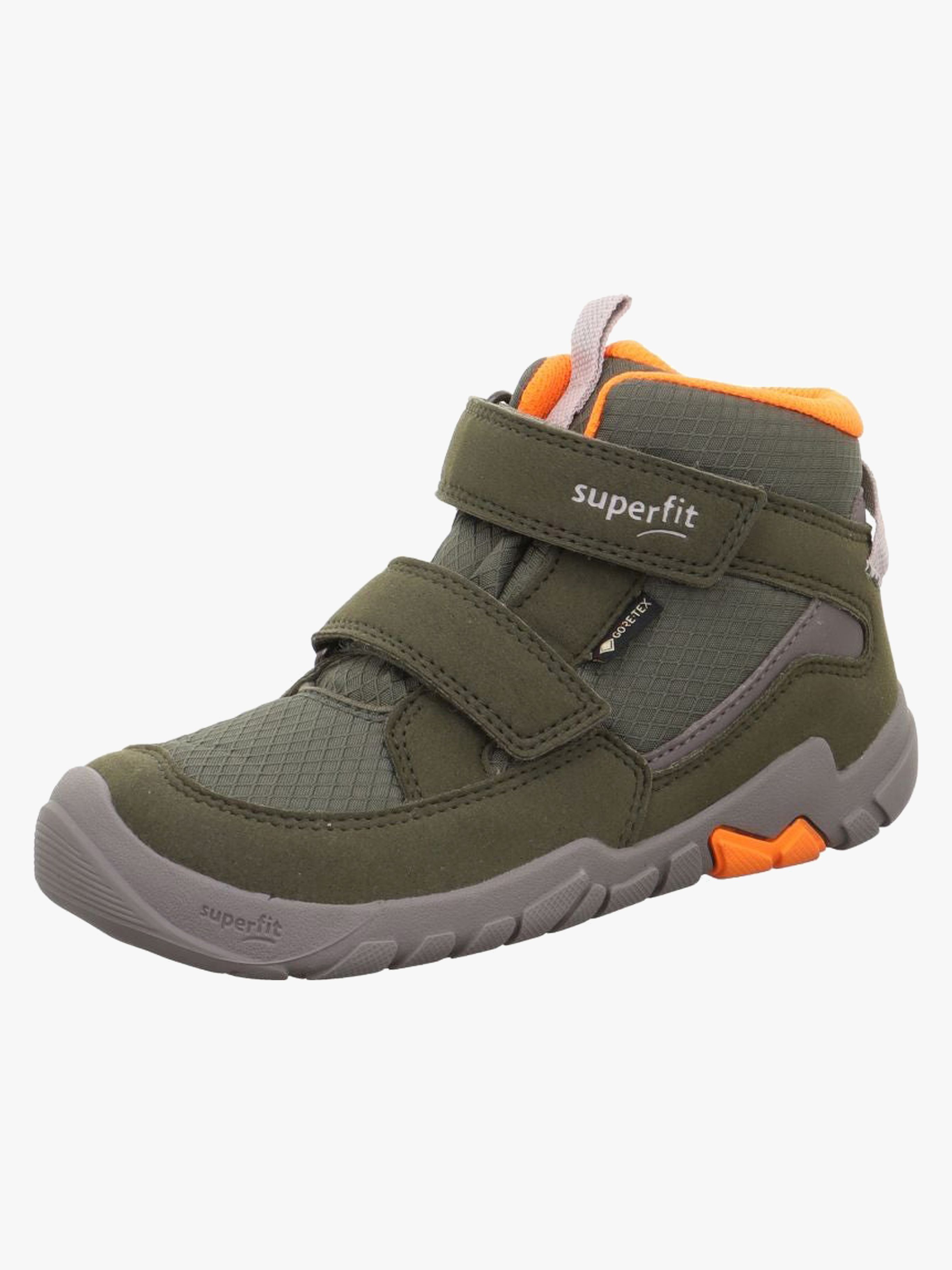 Superfit Trace Mid GTX Gefütterte Kinder Sneaker, Green/Orange, 30, Kinderschuhe