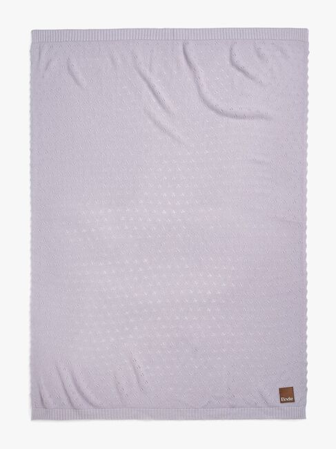 Elodie Lochmuster-Strick Decke 100x75 cm, Lavender Love