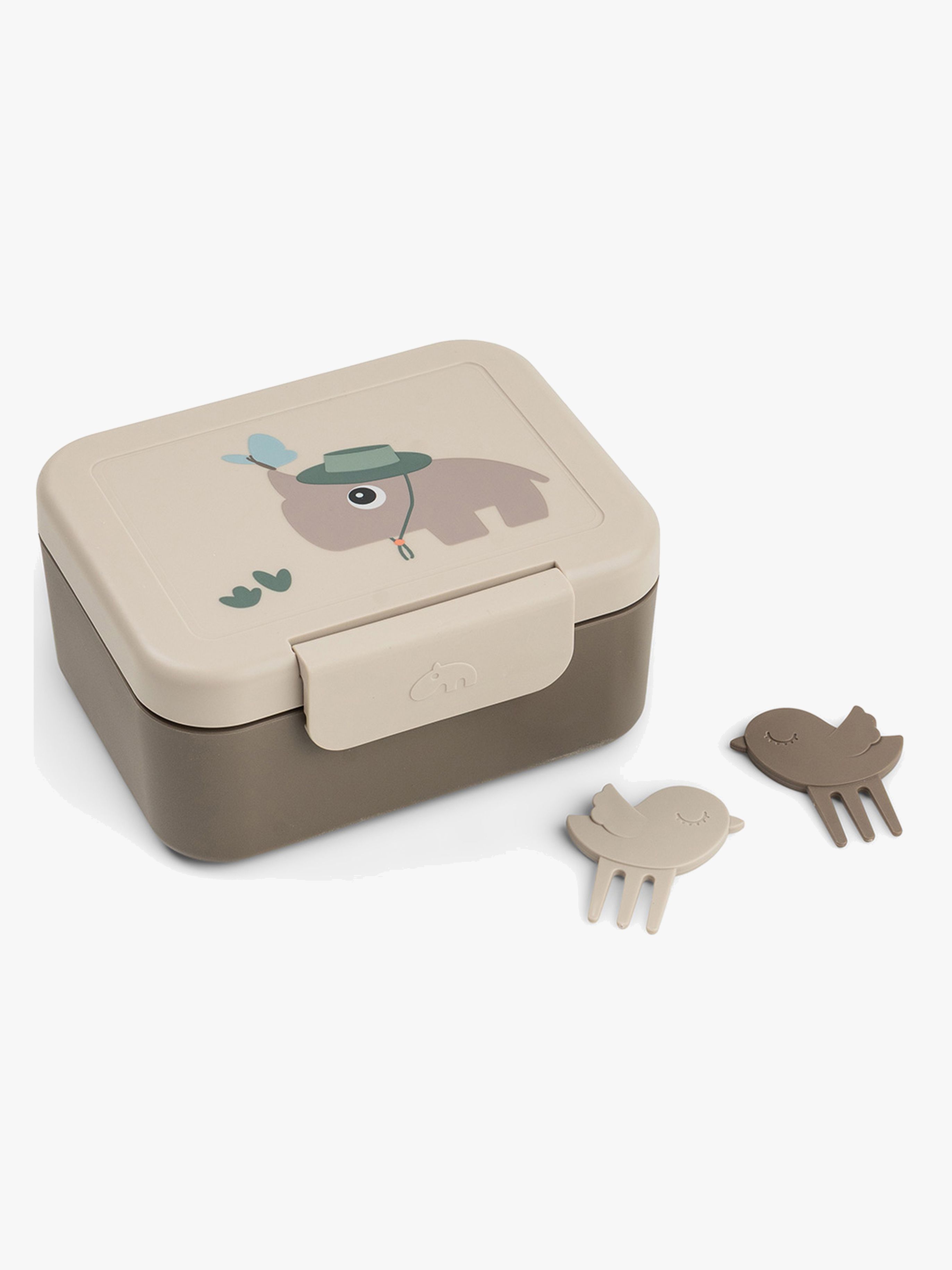 Done By Deer Tiny Trails Brotdose mit Snack Picks, Sand