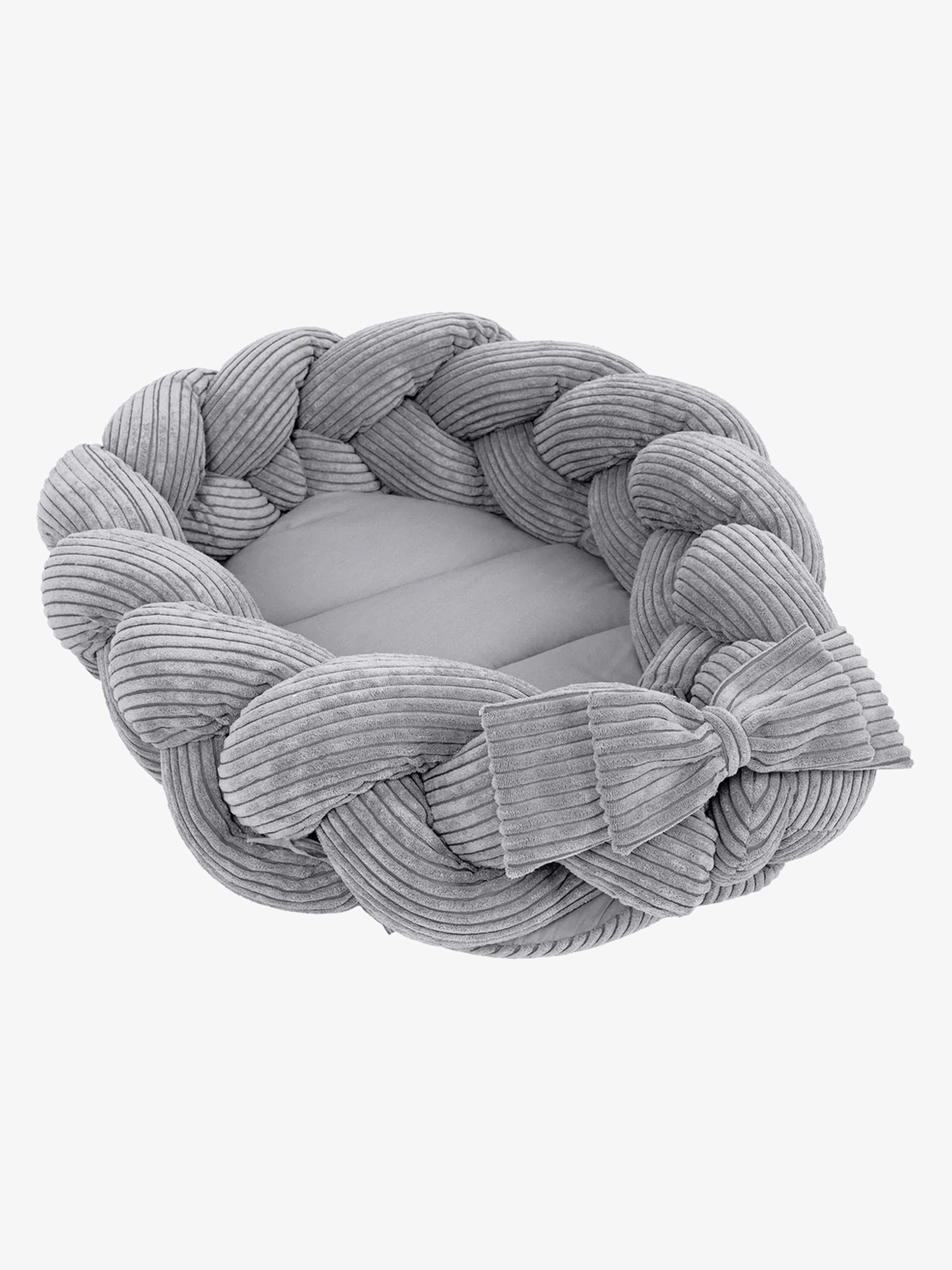 Aesthetic Babynest mit geflochtenem Schutz, Grey