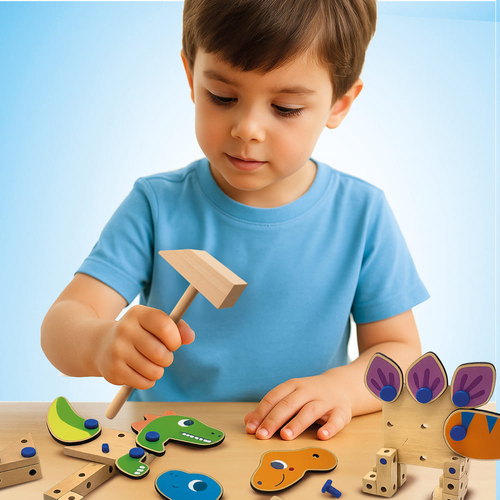 SES Creative Brix Junior Schreinerei-Set Dinosaurier