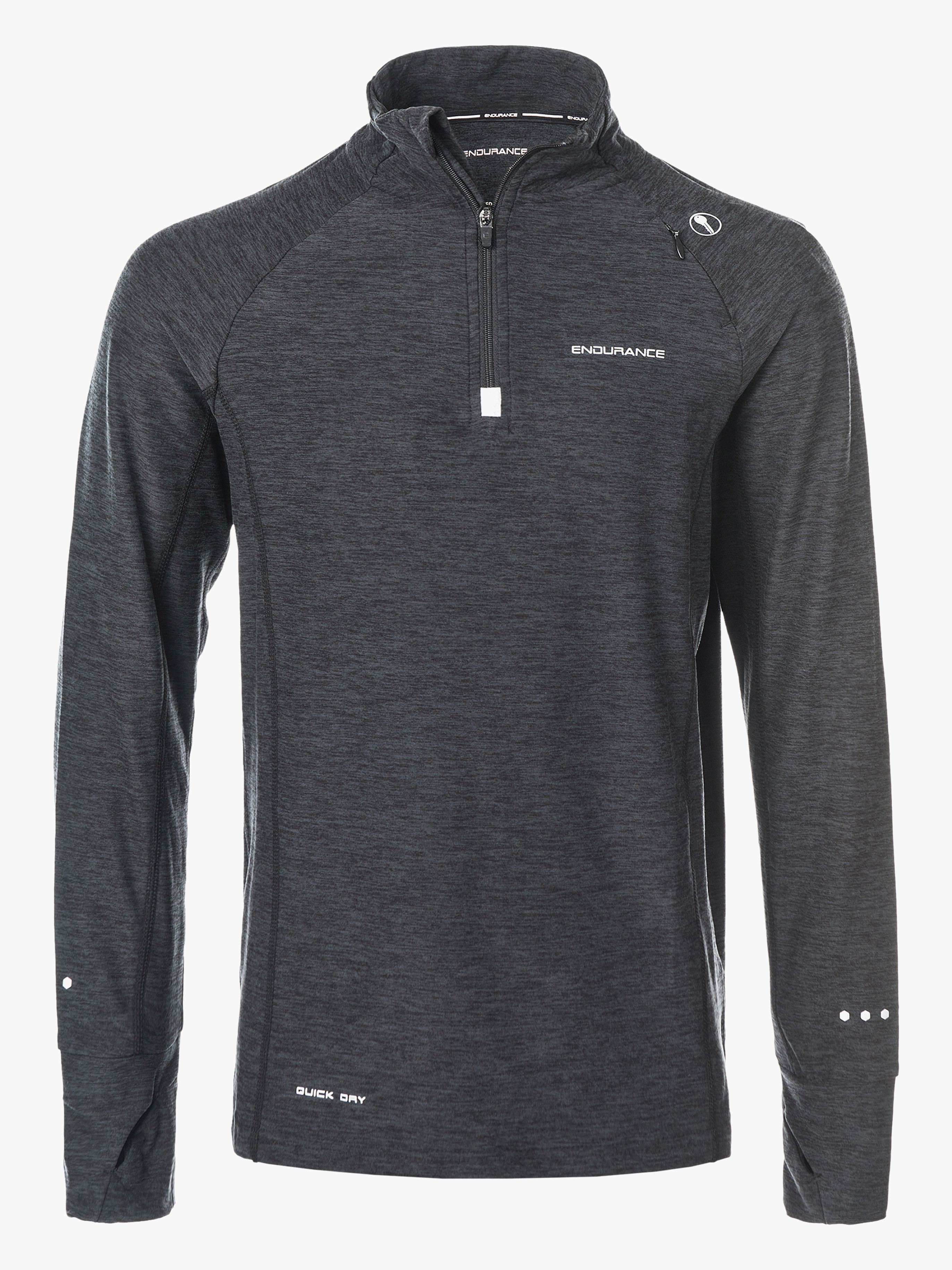 Endurance Lyle Melange Performance Shirt, Black 8 Jahre