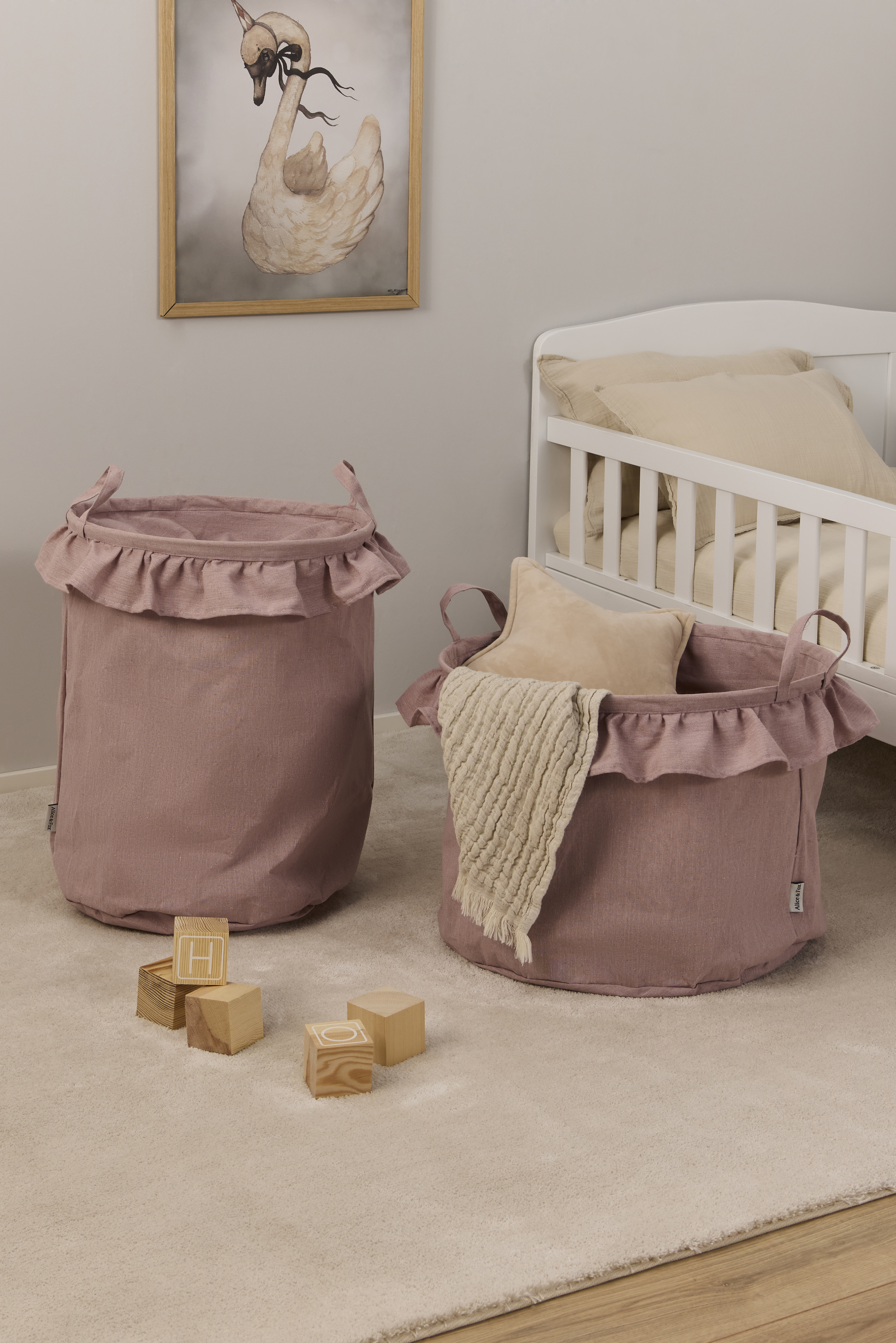 Alice &  Fox DEMI Aufbewahrungskörbe 2er-Pack, Rosa