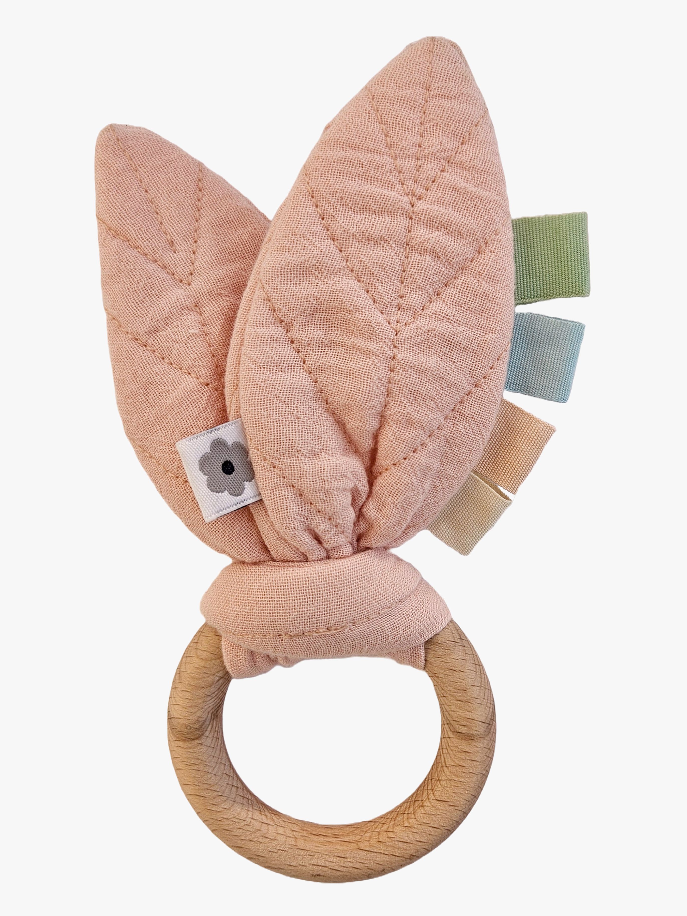 Summerville Organic Aktivitätsspielzeug Raschelndes Blatt, Peachy, Babyspielzeug