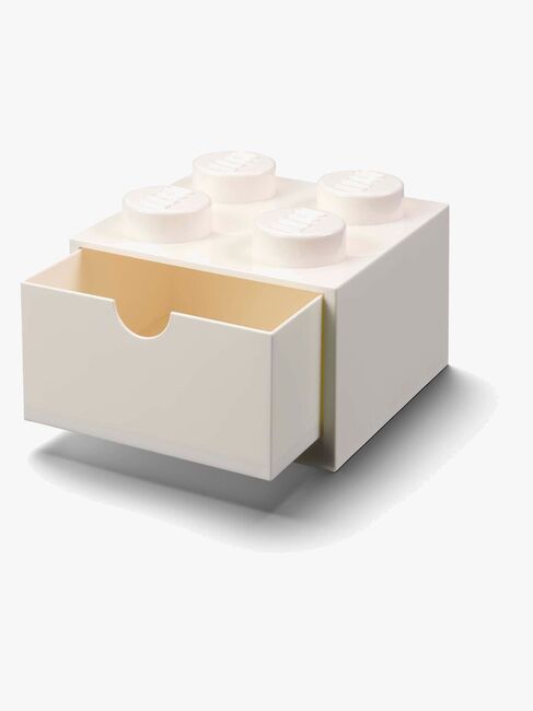 Lego Aufbewahrungsbox mit Schublade 4, Weiß