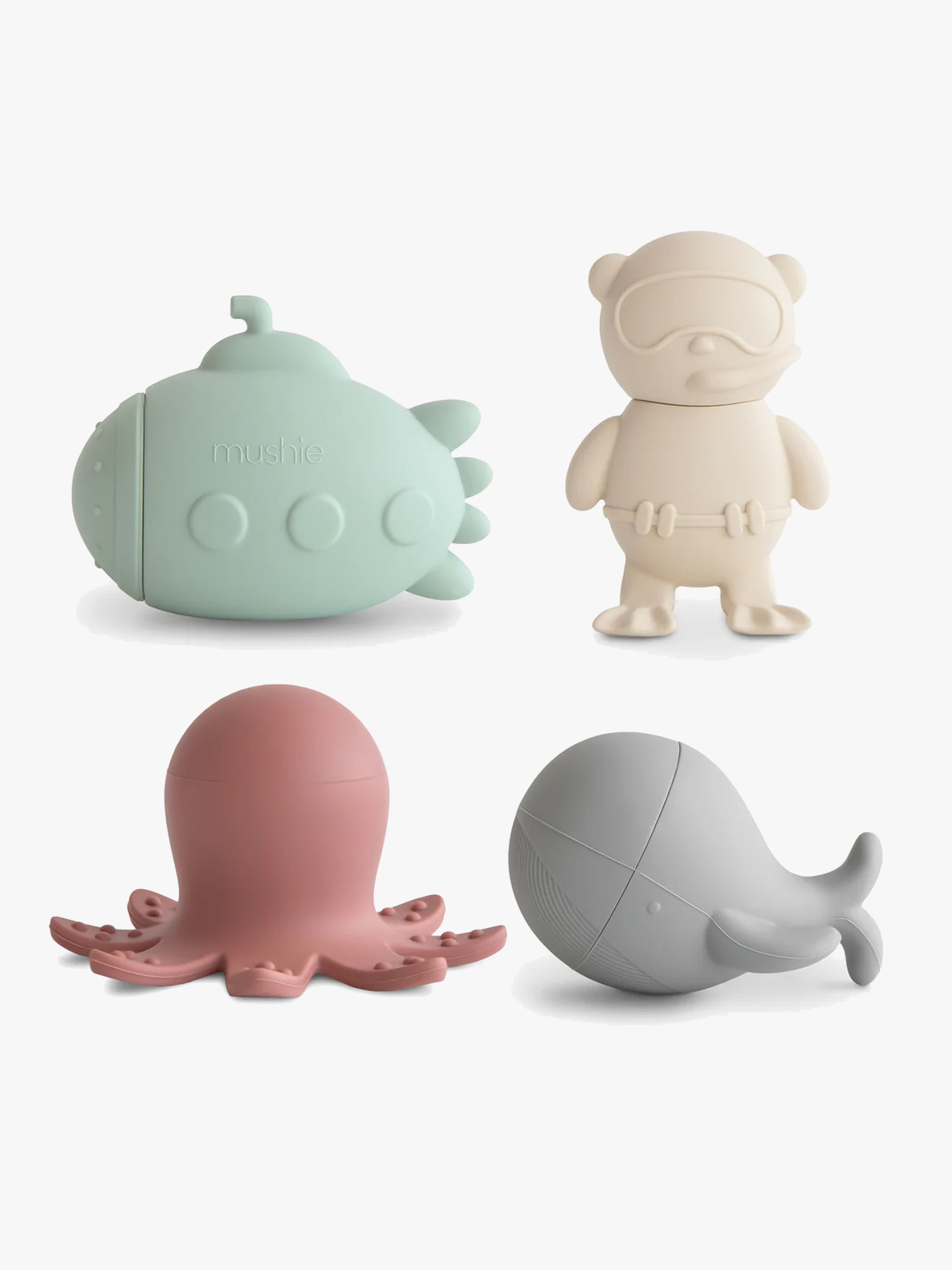 Mushie Badespielzeug Meeresleben 4er-Pack