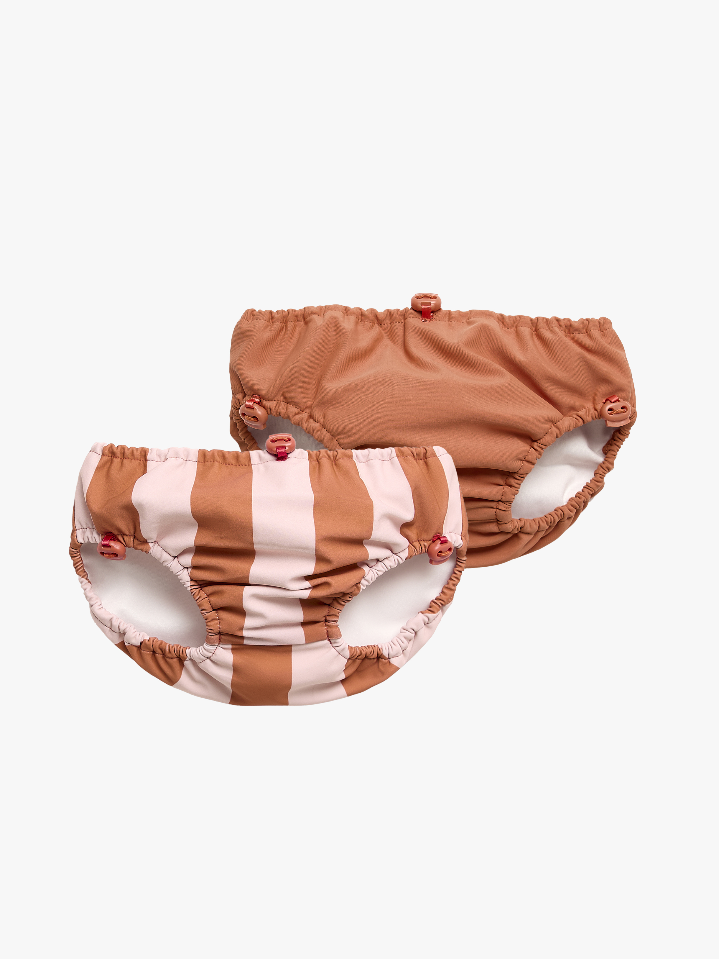 Nordbjörn Mölle 2er-Pack Schwimmwindeln, Rosa Gestreift, 74-80