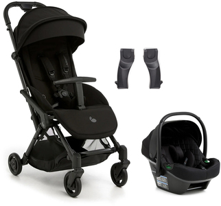 Beemoo Easy Fly Lux 4 Buggy inkl. Route i-Size Babyschale, Jet Black/Black Stone