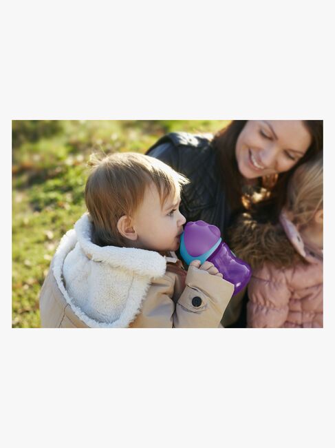 Philips Avent Becher mit Strohhalm und Griff 200ml, Lila/Türkis