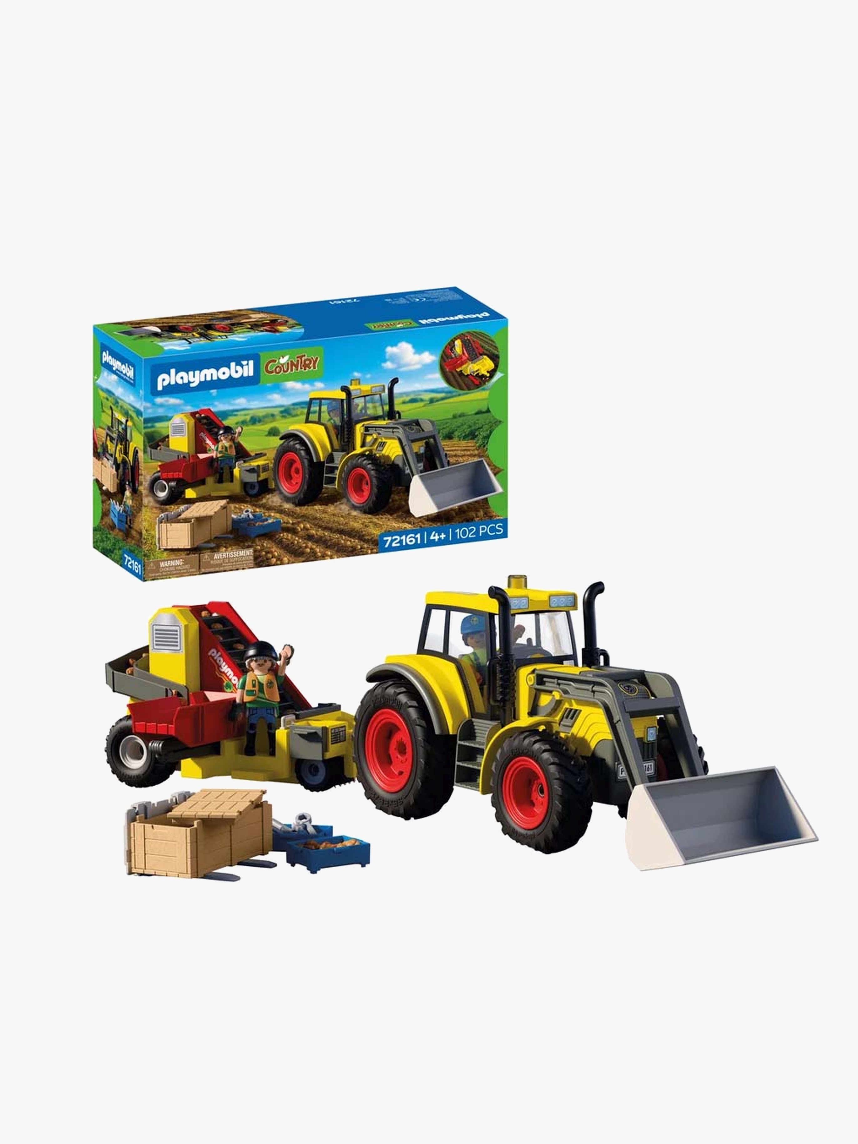 Playmobil Country Großer Traktor mit Kartoffelroder, Mehrfarbig